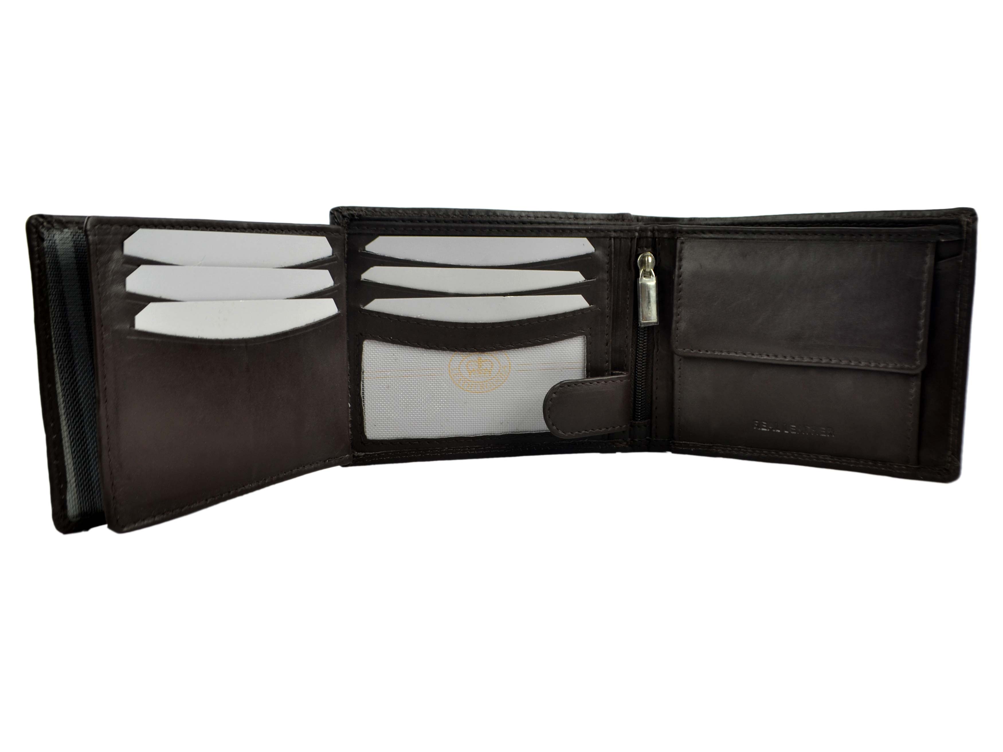 Mens Soft Leather Wallet by London Leather Goods Trifold Stylish eBay