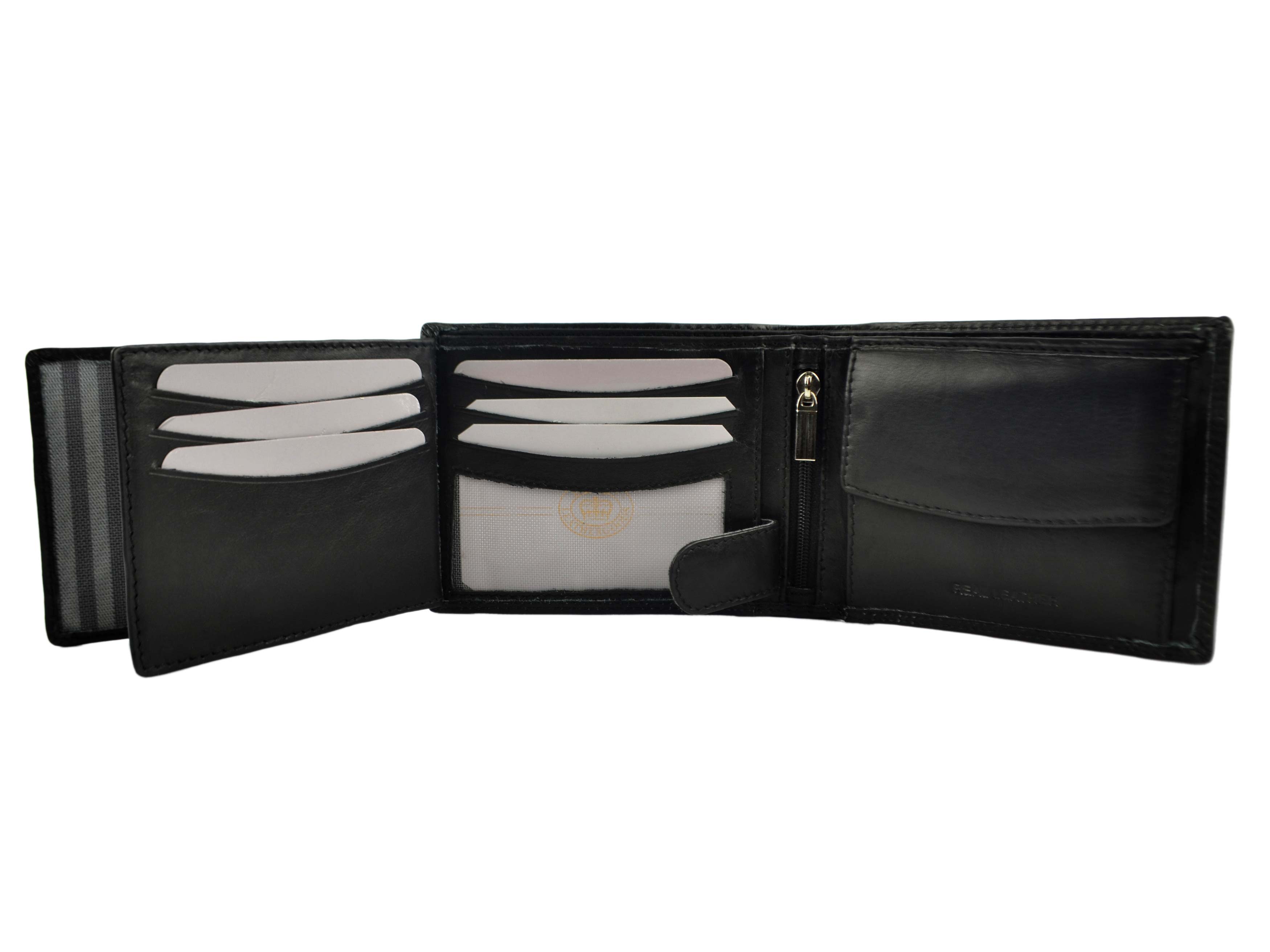 Mens Soft Leather Wallet by London Leather Goods Trifold Stylish eBay