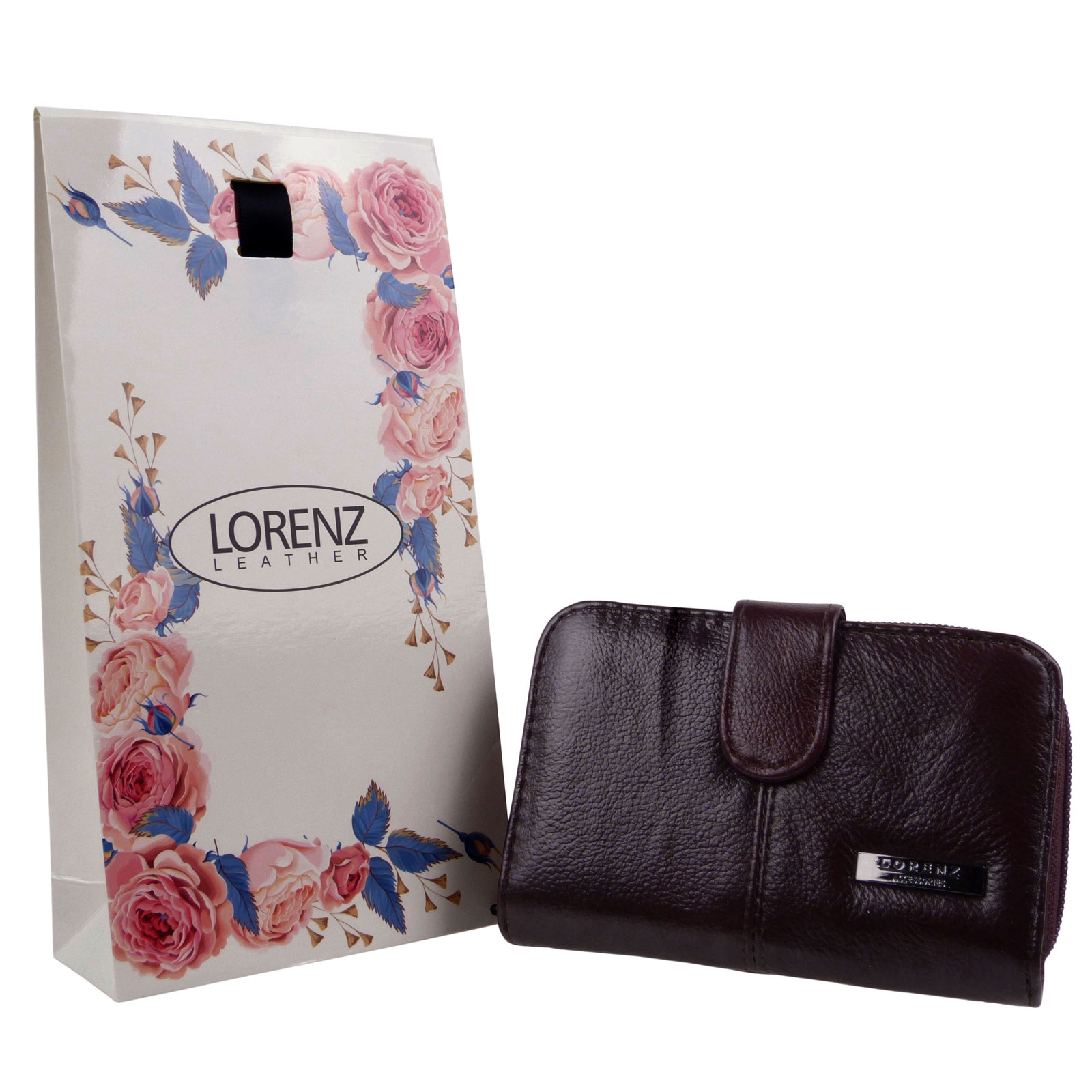 Cartera/billetera de cuero Lorenz con cremallera con bolsa de regalo gratuita - Imagen 9 de 40