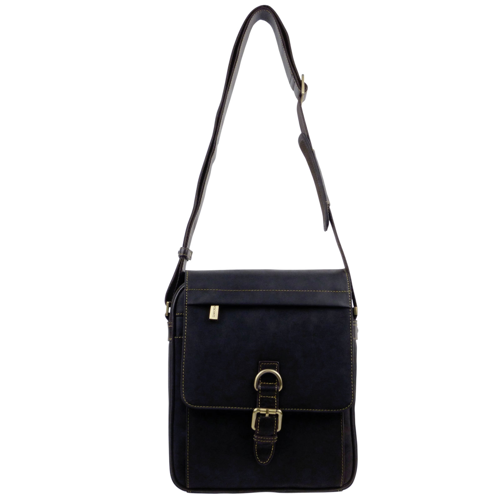 Visconti Leather Mens Messenger Bag - Hunter Collection - Picture 8 of 19