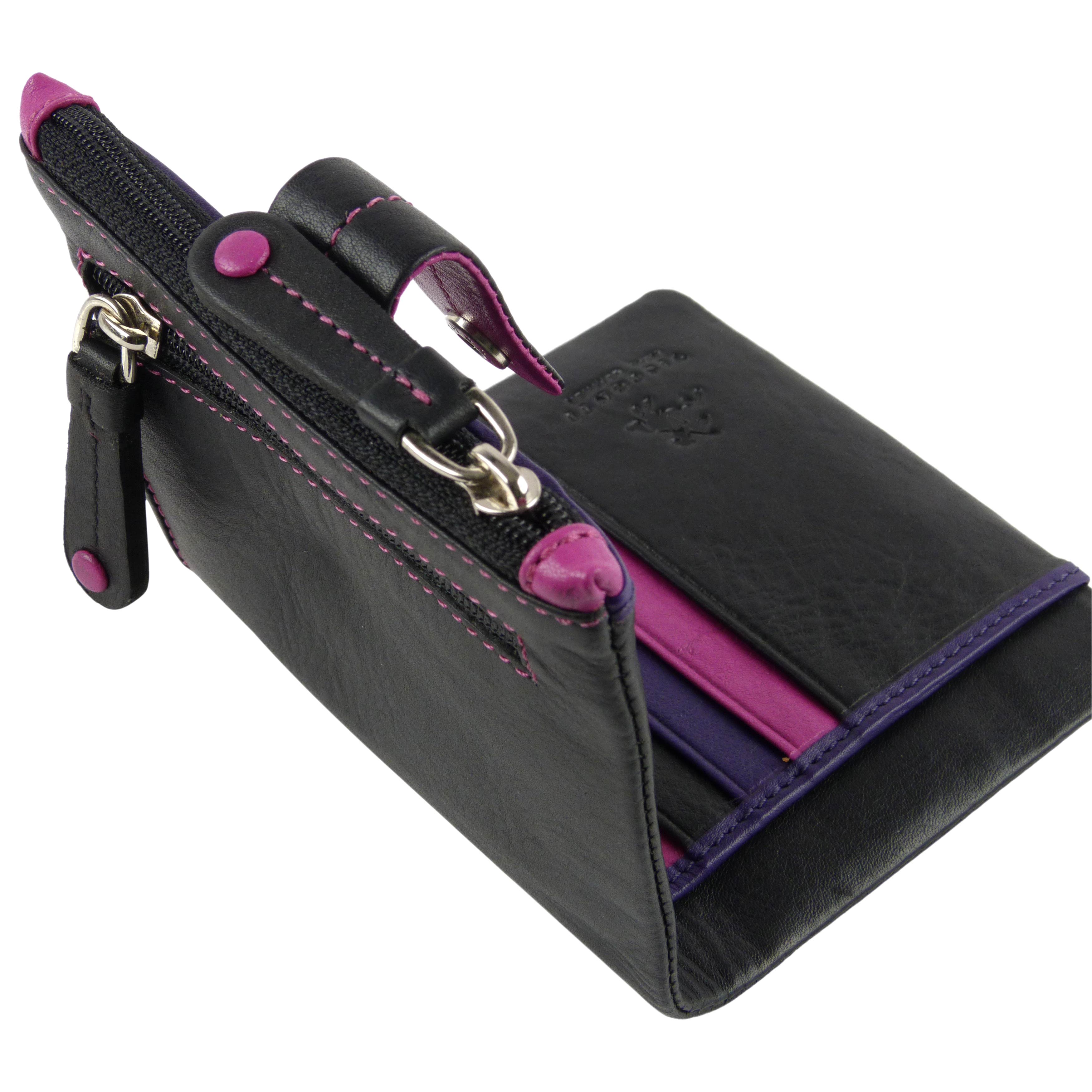 Ladies Leather Soft Small Tabbed Bi-Fold Purse/Wallet by Visconti; Mimi Gift Box - Picture 6 of 14