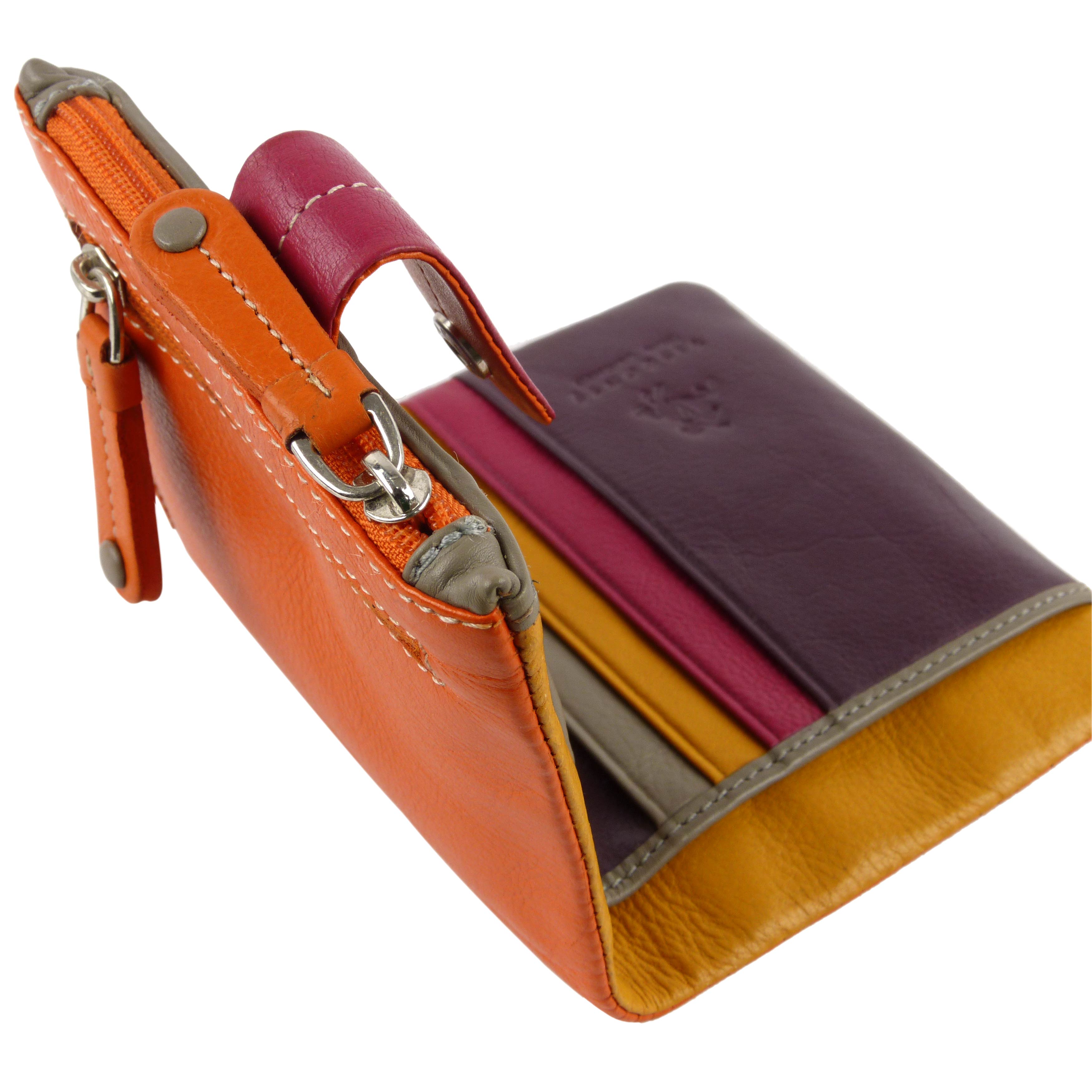 Ladies Leather Soft Small Tabbed Bi-Fold Purse/Wallet by Visconti; Mimi Gift Box - Picture 9 of 14