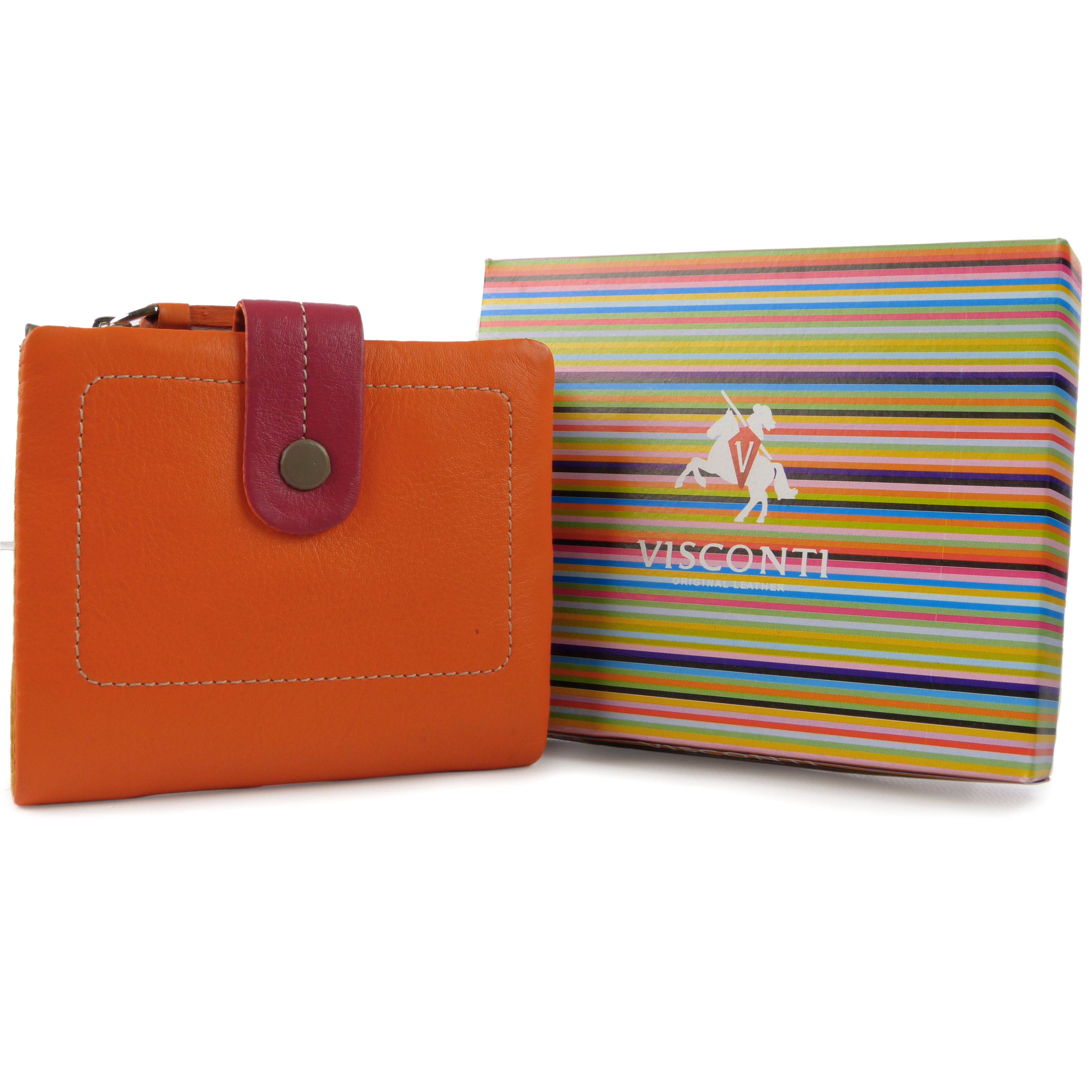 Ladies Leather Soft Small Tabbed Bi-Fold Purse/Wallet by Visconti; Mimi Gift Box - Picture 7 of 14