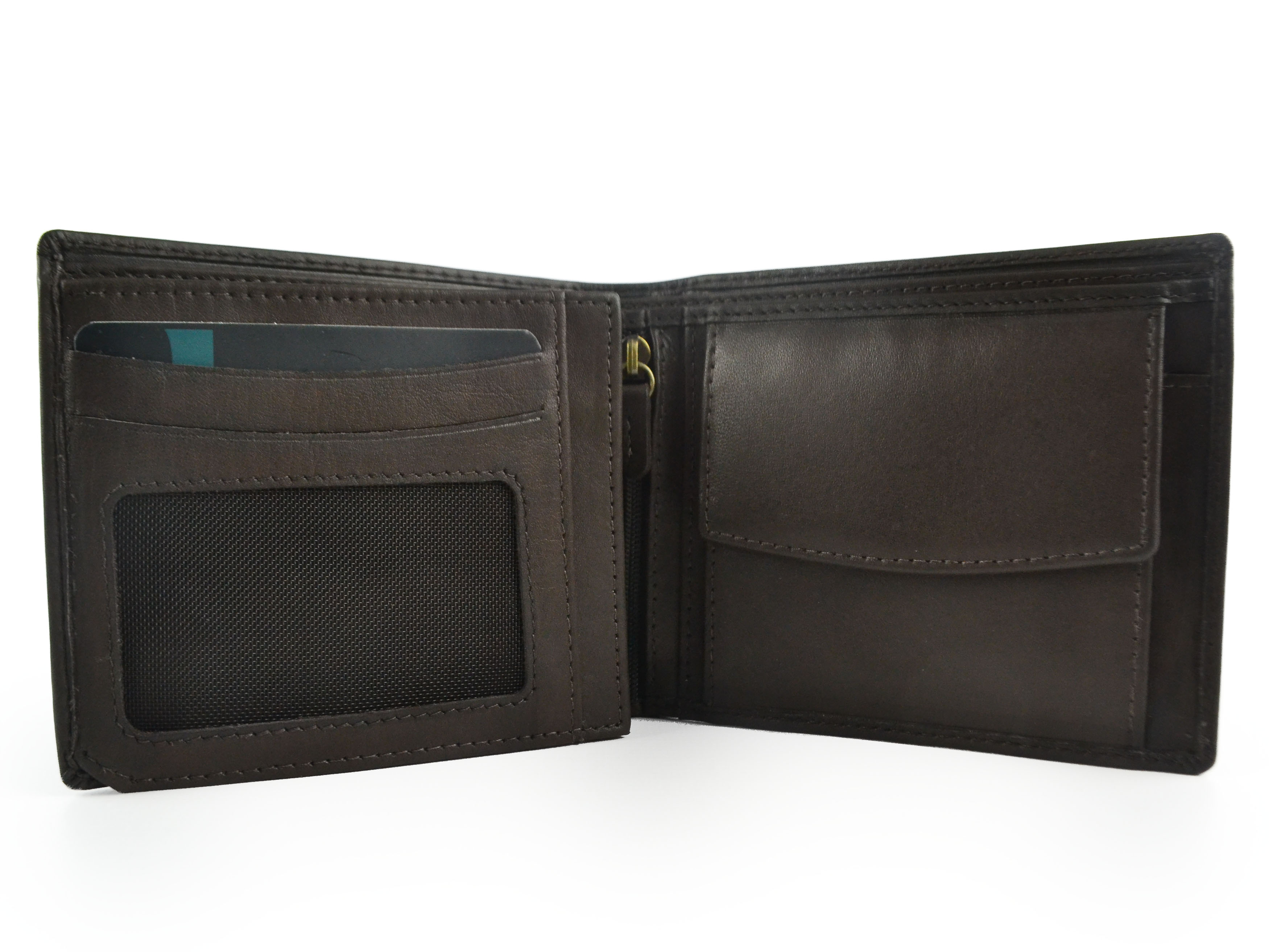 Prime Hide Leder Herren dreifach faltbare Münze & Karten Geldbörse - Bild 11 von 13