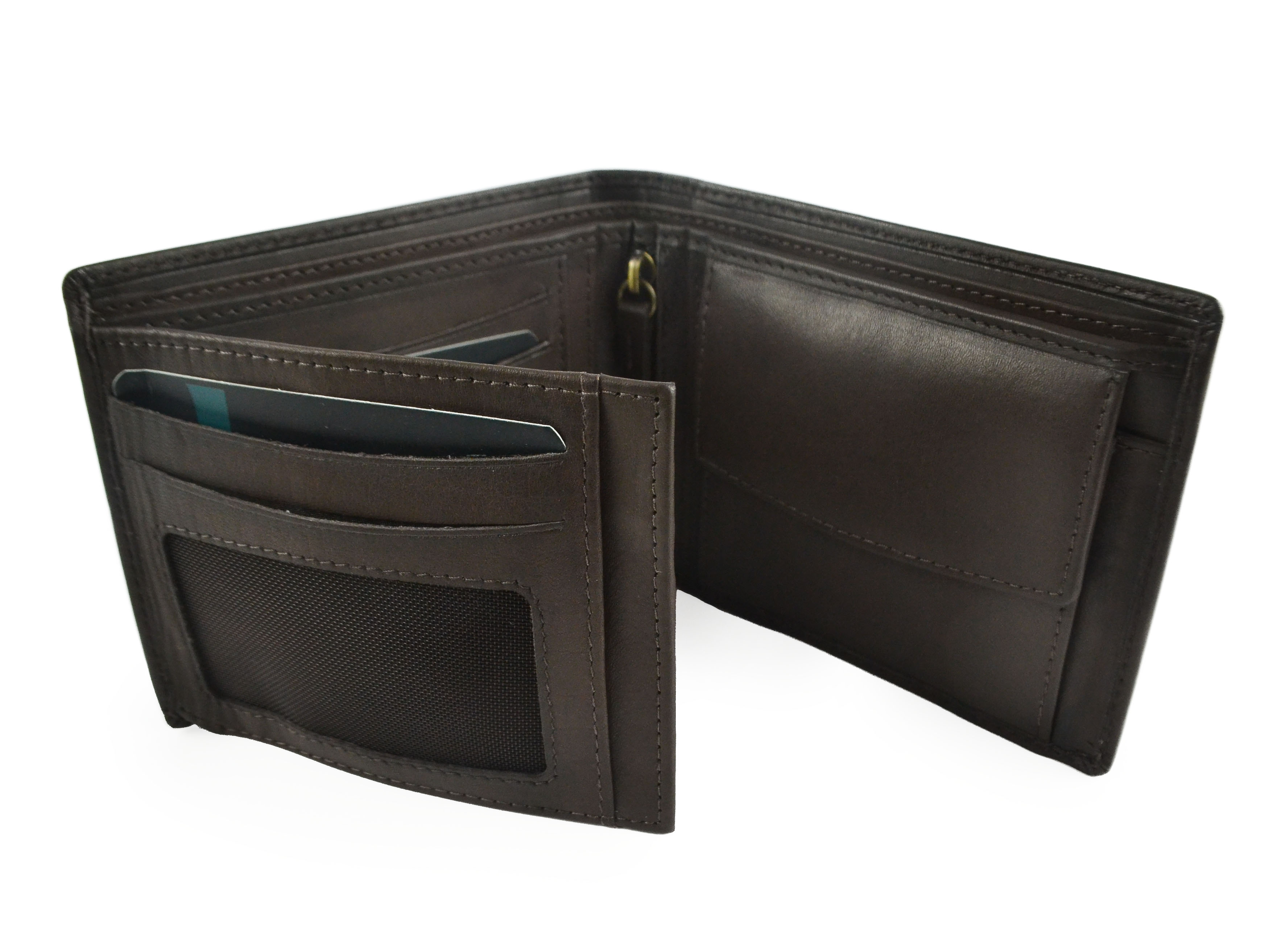 Prime Hide Leder Herren dreifach faltbare Münze & Karten Geldbörse - Bild 12 von 13