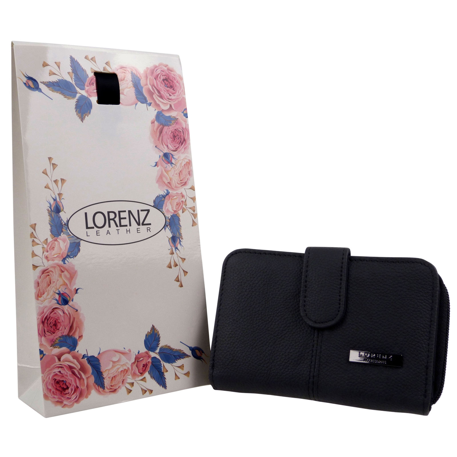 Cartera/billetera de cuero Lorenz con cremallera con bolsa de regalo gratuita - Imagen 30 de 40