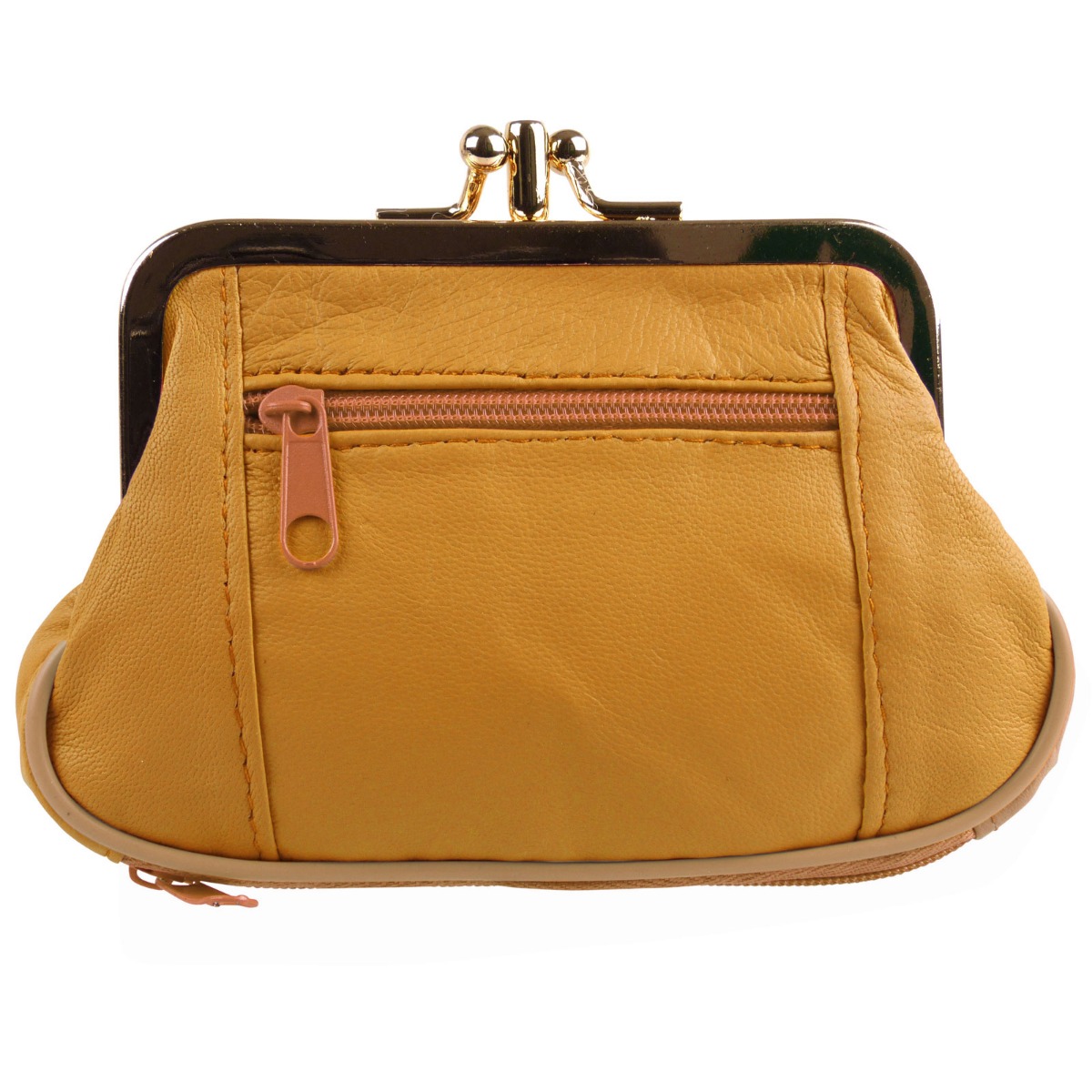 Ladies Soft Oakridge Leather Clasp Purse Coin Purse Change Handy Zipped - Picture 28 of 47