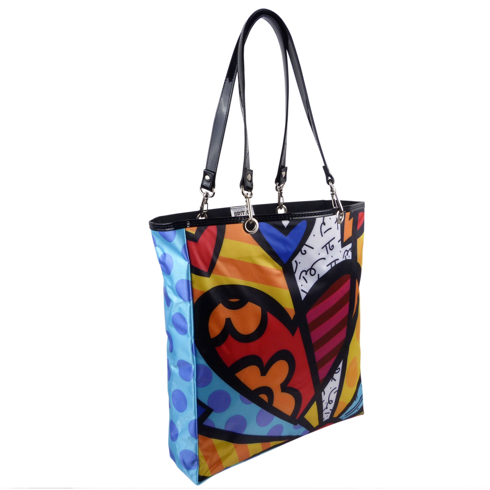 Details About Colourful Romero Britto Large Satin Tote Bag A New Day Design