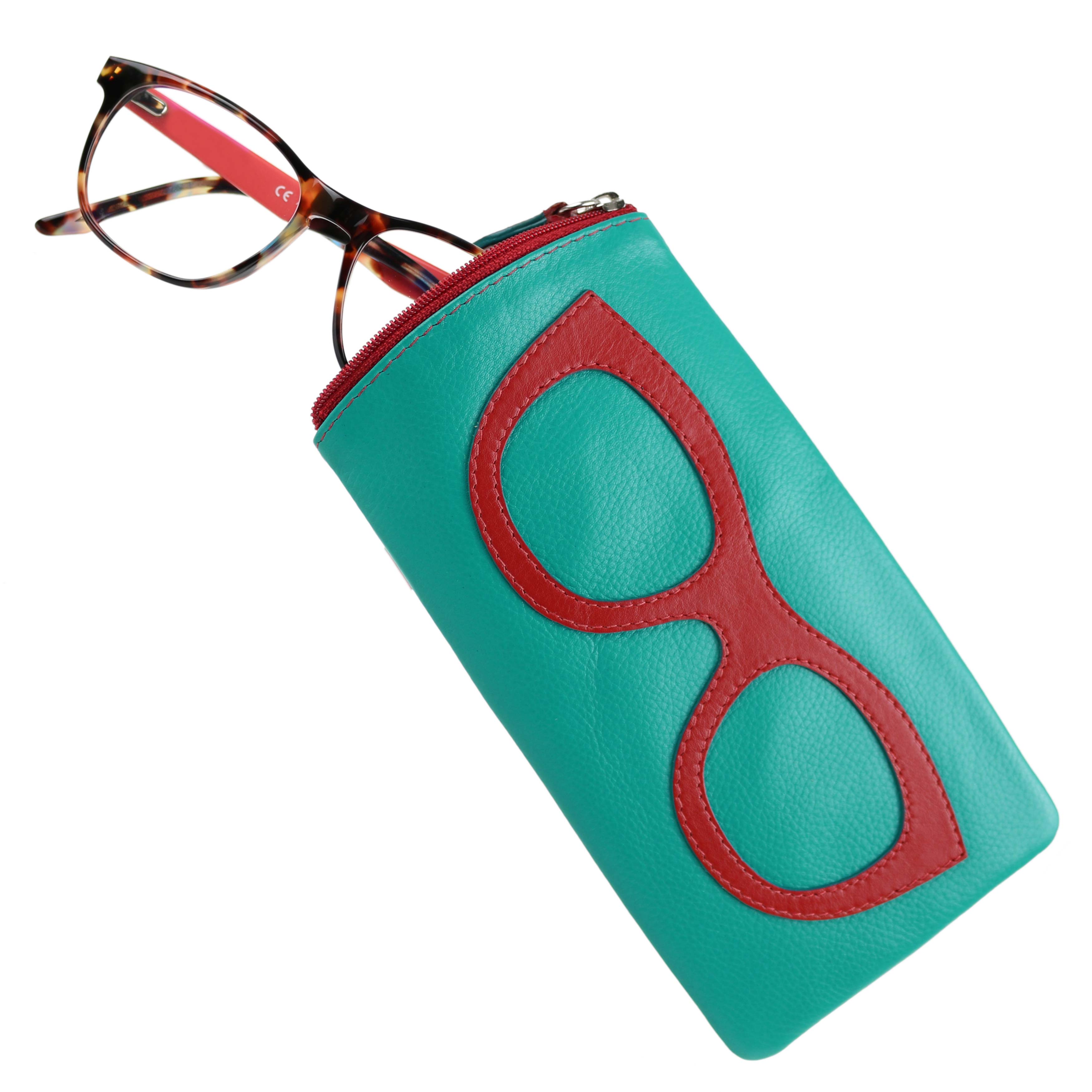 Ladies Leather Colourful Glasses Case by Ili New York Spectacles Sun Summer - Picture 11 of 141