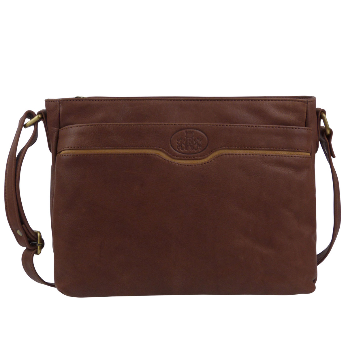 Rowallan of Scotland Womens Leather Zipped Top Shoulder Bag - Picture 17 of 32