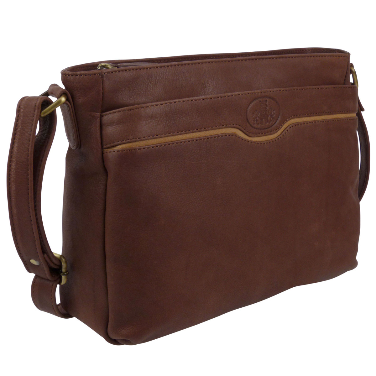 Rowallan of Scotland Womens Leather Zipped Top Shoulder Bag - Picture 16 of 32