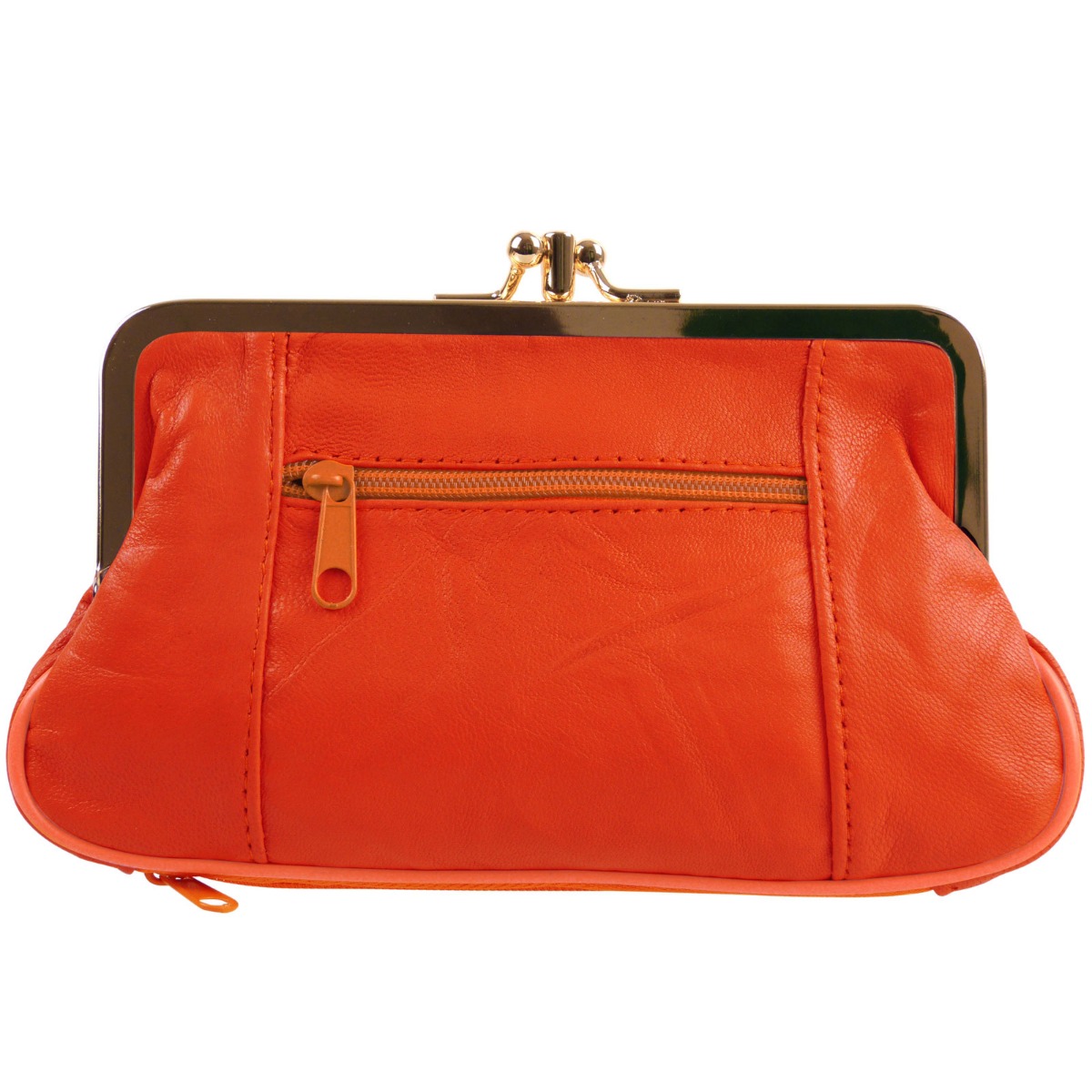 Borsa per monete donna in pelle Oakridge doppio fischio con spazio per carta di credito - Foto 26 di 34