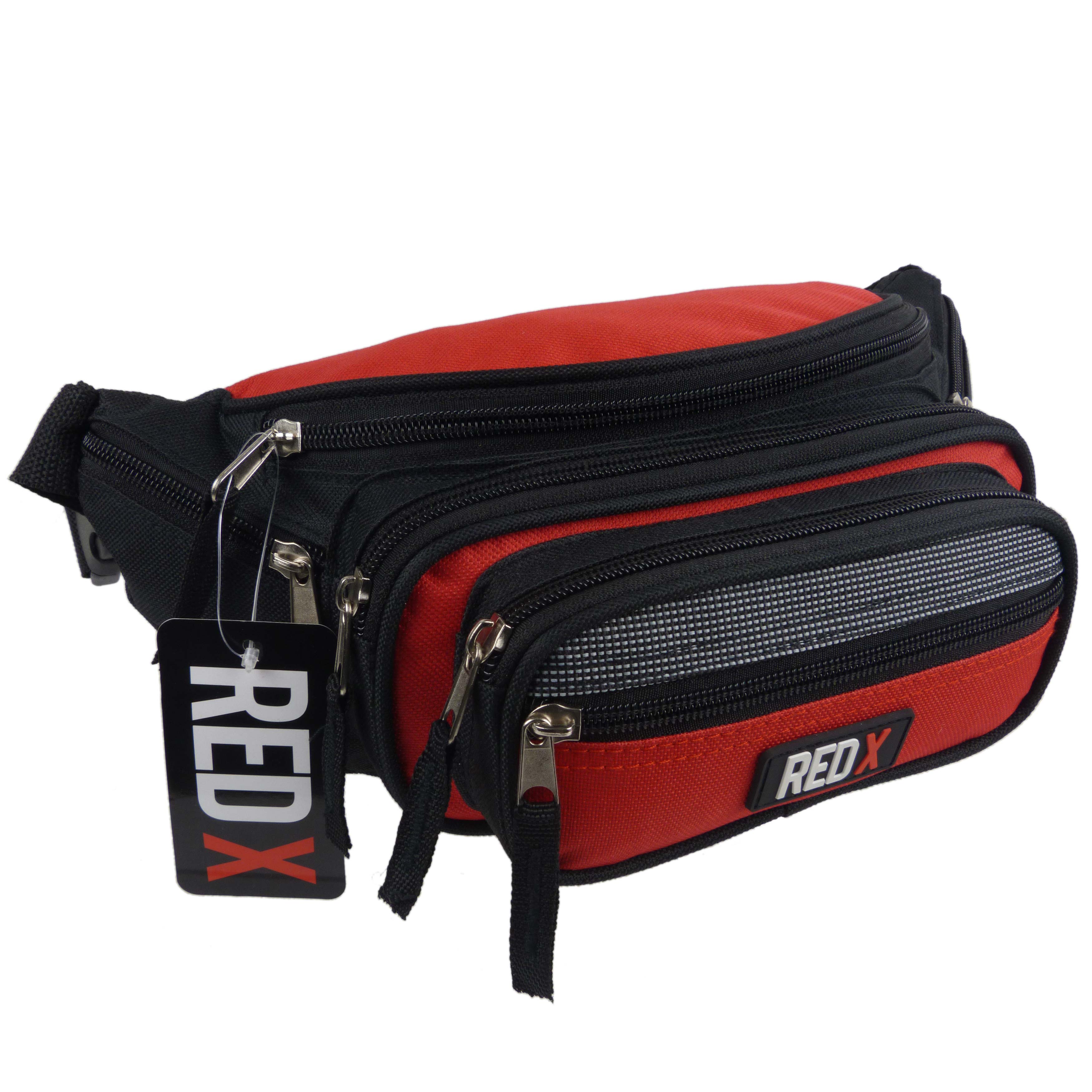 Unisex Canvas Large Bum Bag by RED X Travel Fanny Pack Waist 7 Pockets