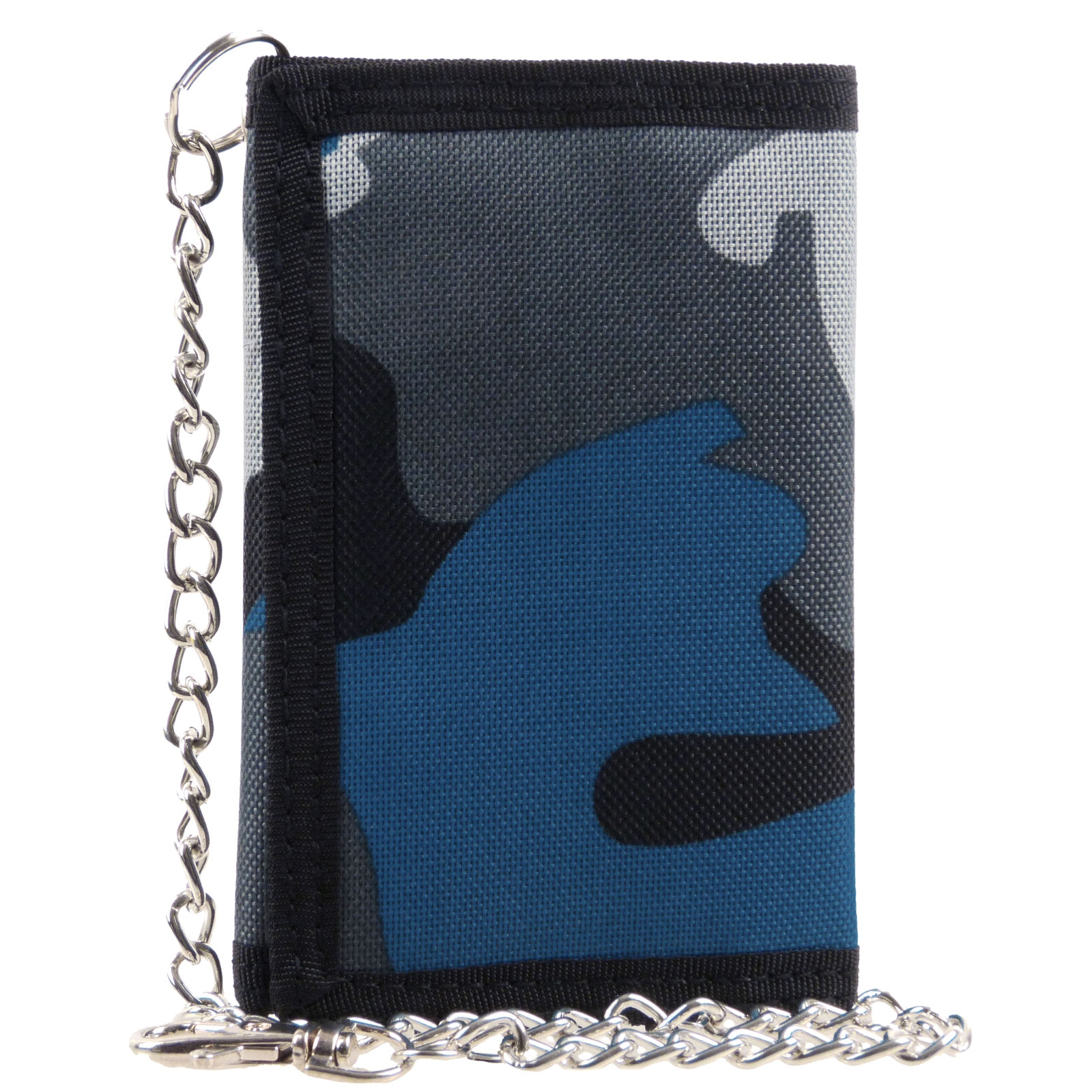 RED X Mens Camouflage Canvas Tri-Fold Wallet with Chain & Clip - Picture 17 of 27