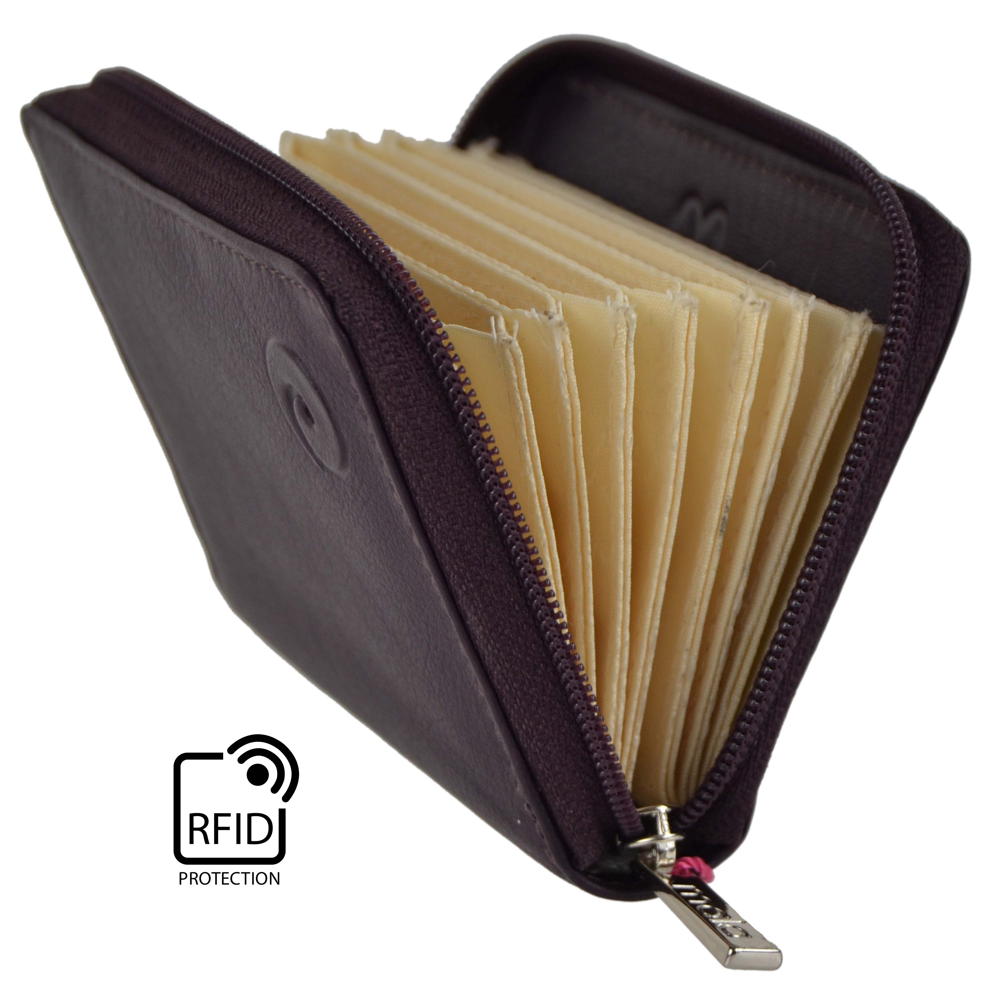 Soft Leather RFID Protection Concertina Credit Card Purse by Mala Origin Gift... - Picture 14 of 36