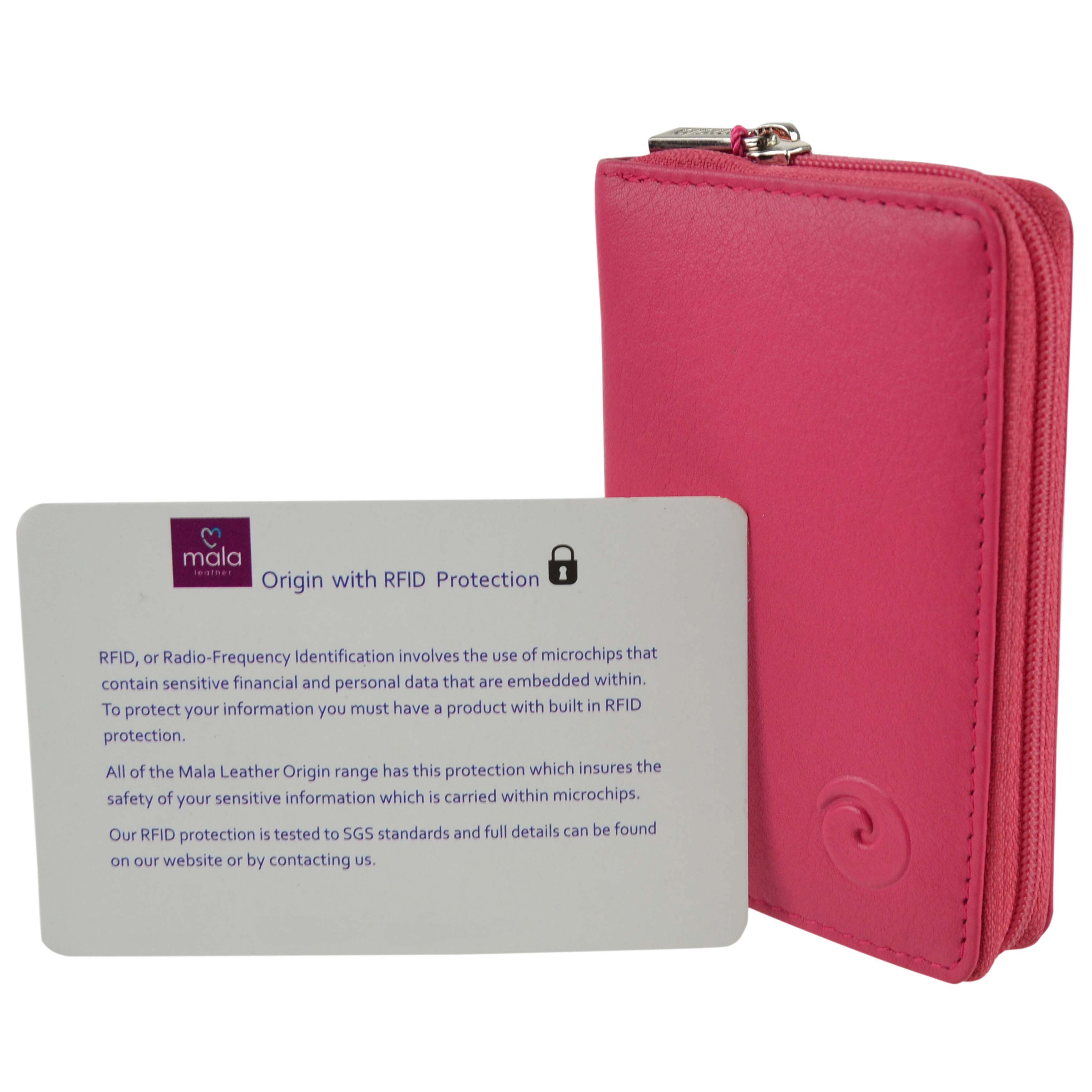 Soft Leather RFID Protection Concertina Credit Card Purse by Mala Origin Gift... - Picture 12 of 36