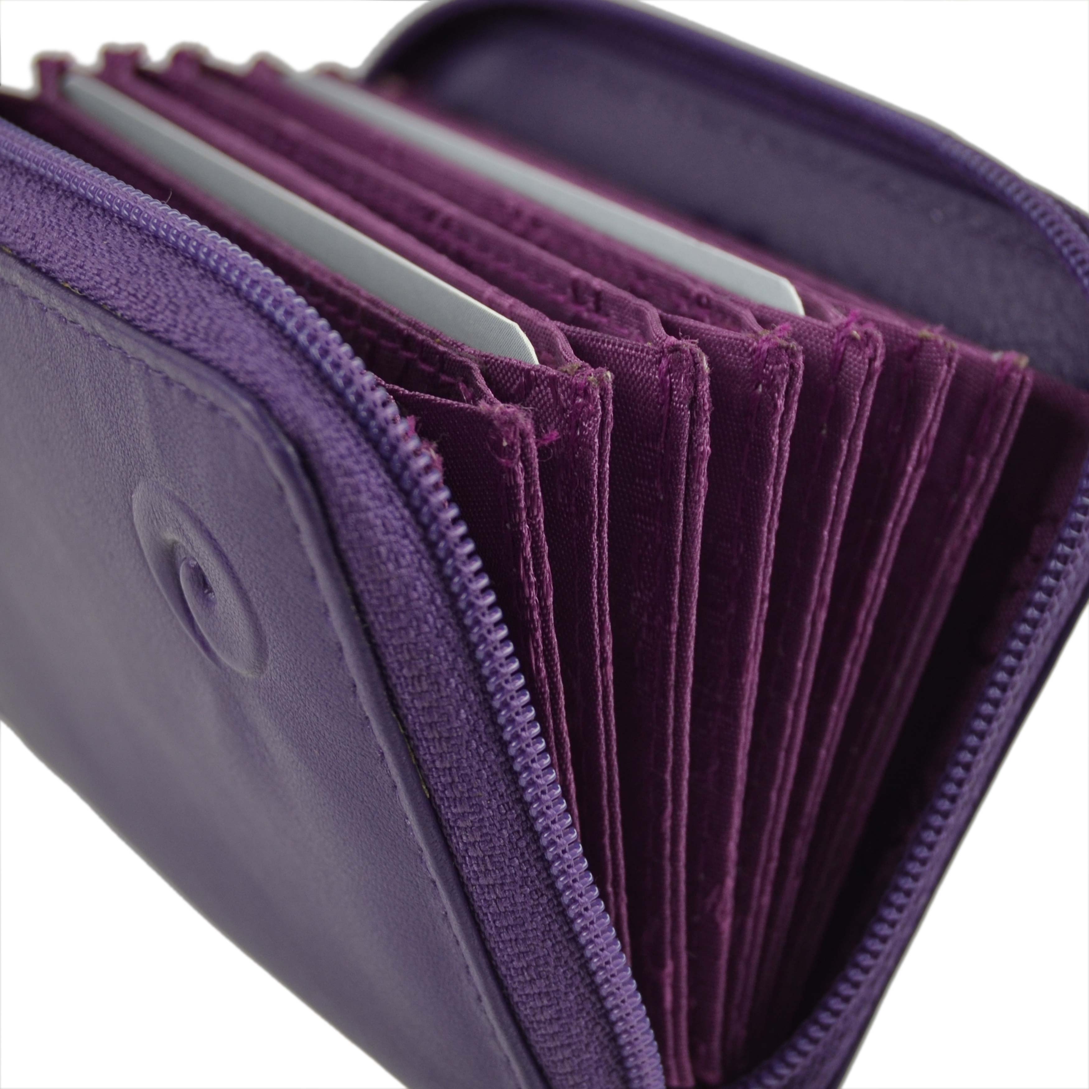 Soft Leather RFID Protection Concertina Credit Card Purse by Mala Origin Gift... - Picture 36 of 36