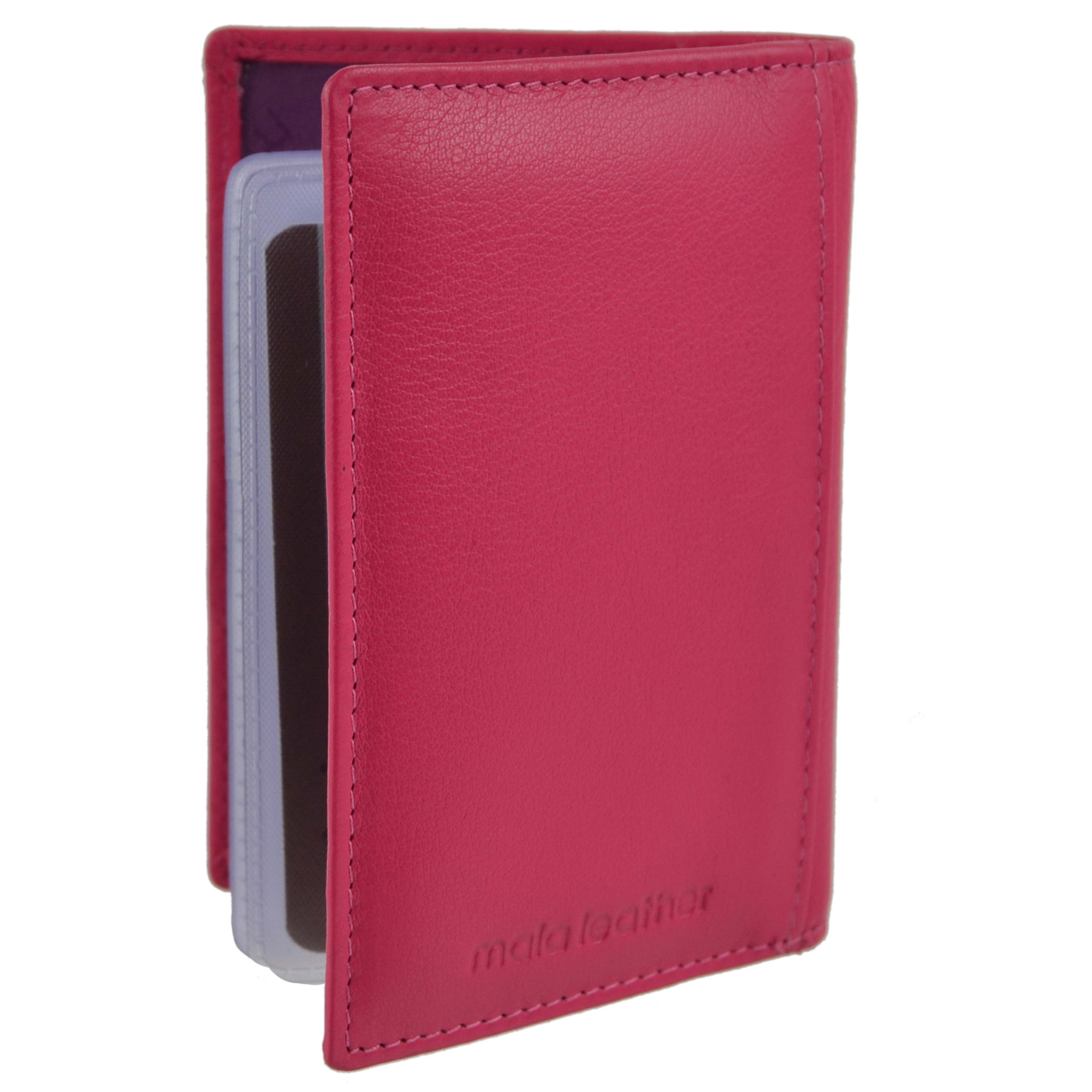Ladies Mens Leather RFID Protection Credit Card Purse by Mala; Origin Collection