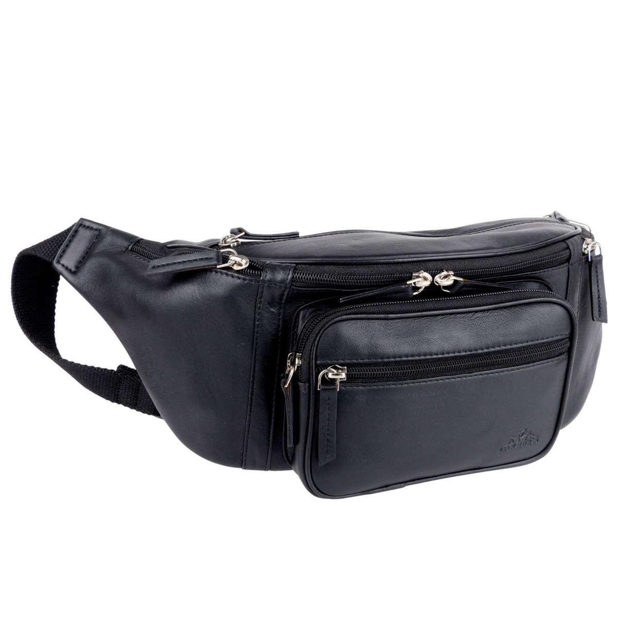 Oakridge Leather Mens Large 5 Pocket Bumbag/Fanny Pack - Picture 6 of 15