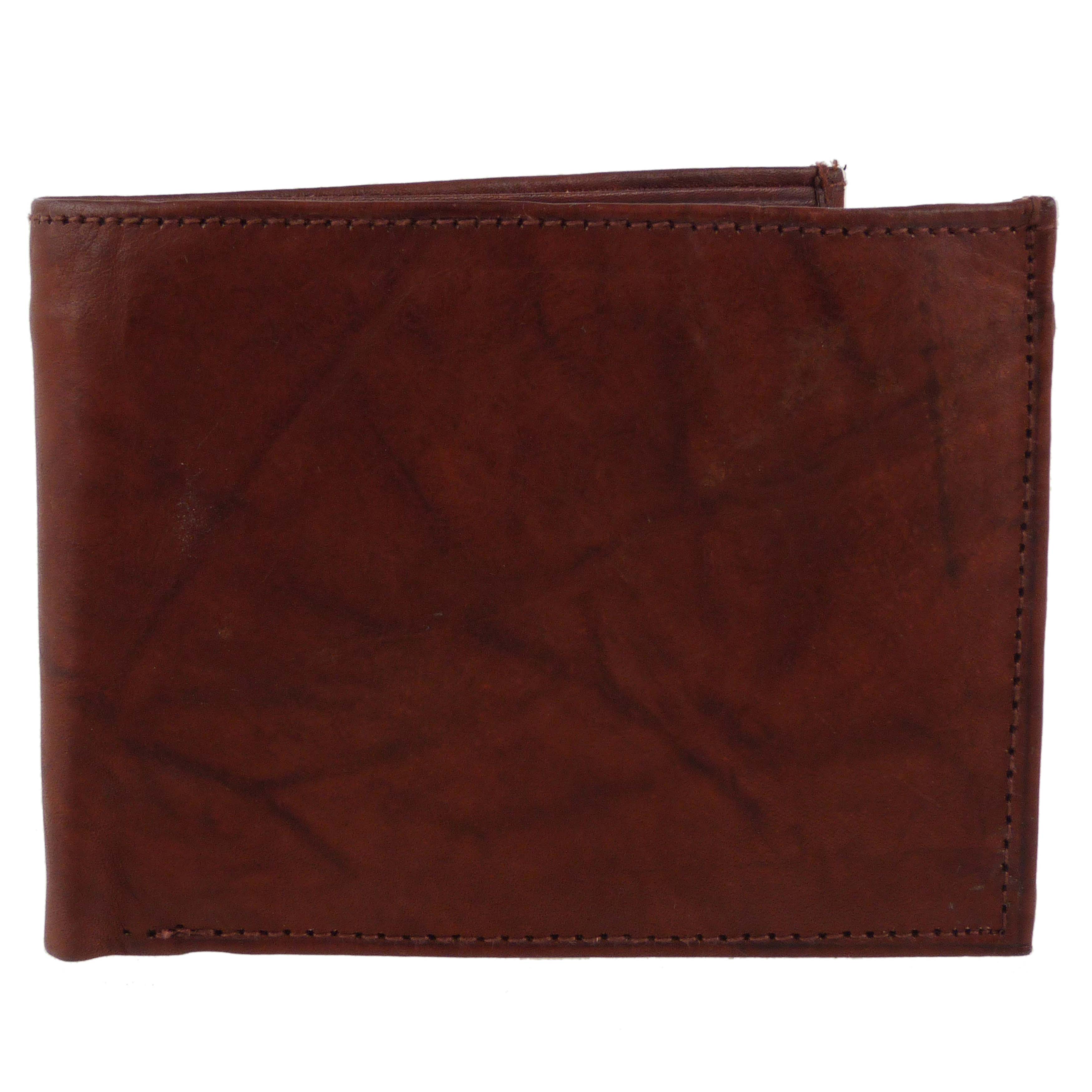 Billetera suave de cuero doble plegable para hombre de Oakridge sección abatible ranuras para tarjetas - Imagen 2 de 7
