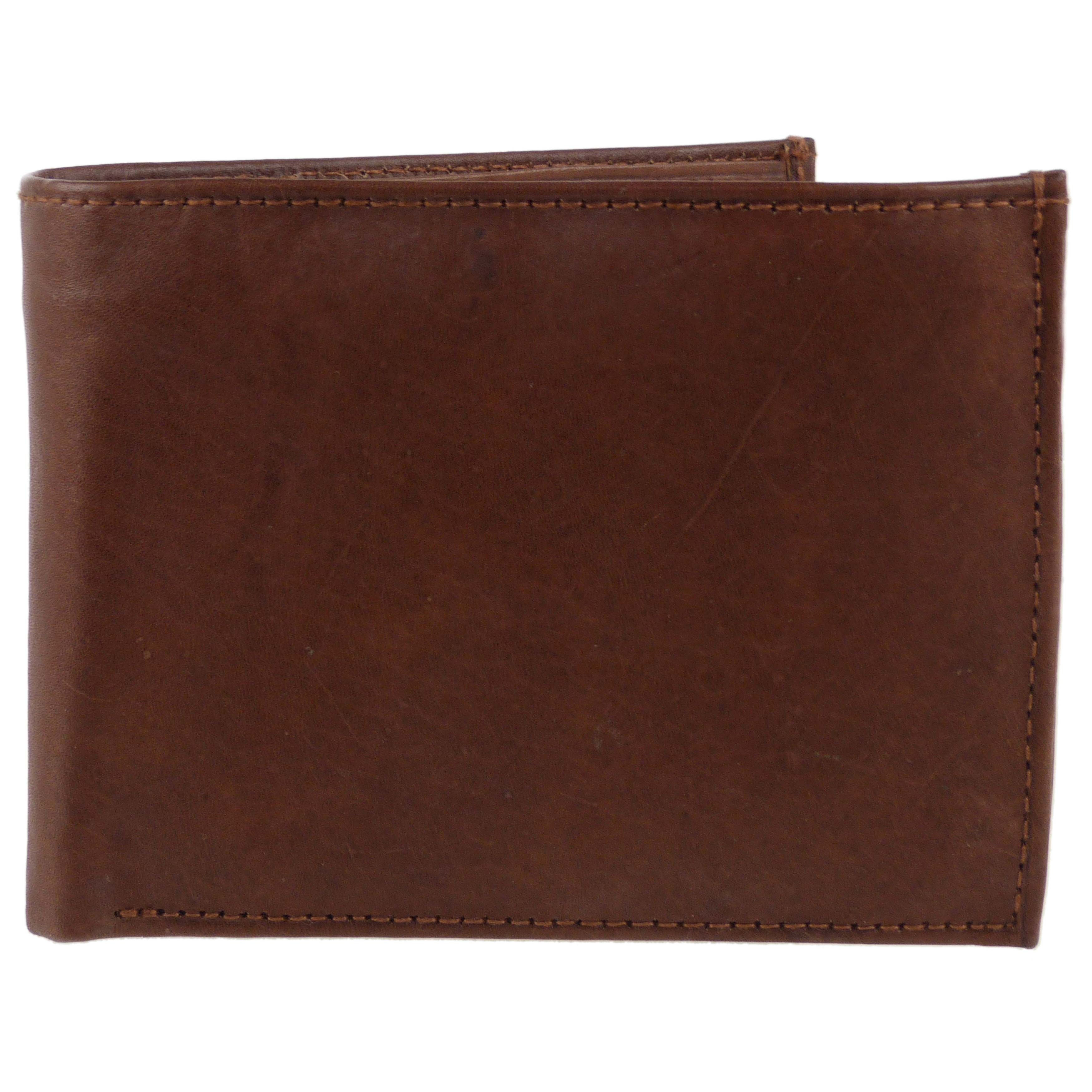 Billetera suave de cuero doble plegable para hombre de Oakridge sección abatible ranuras para tarjetas - Imagen 6 de 7