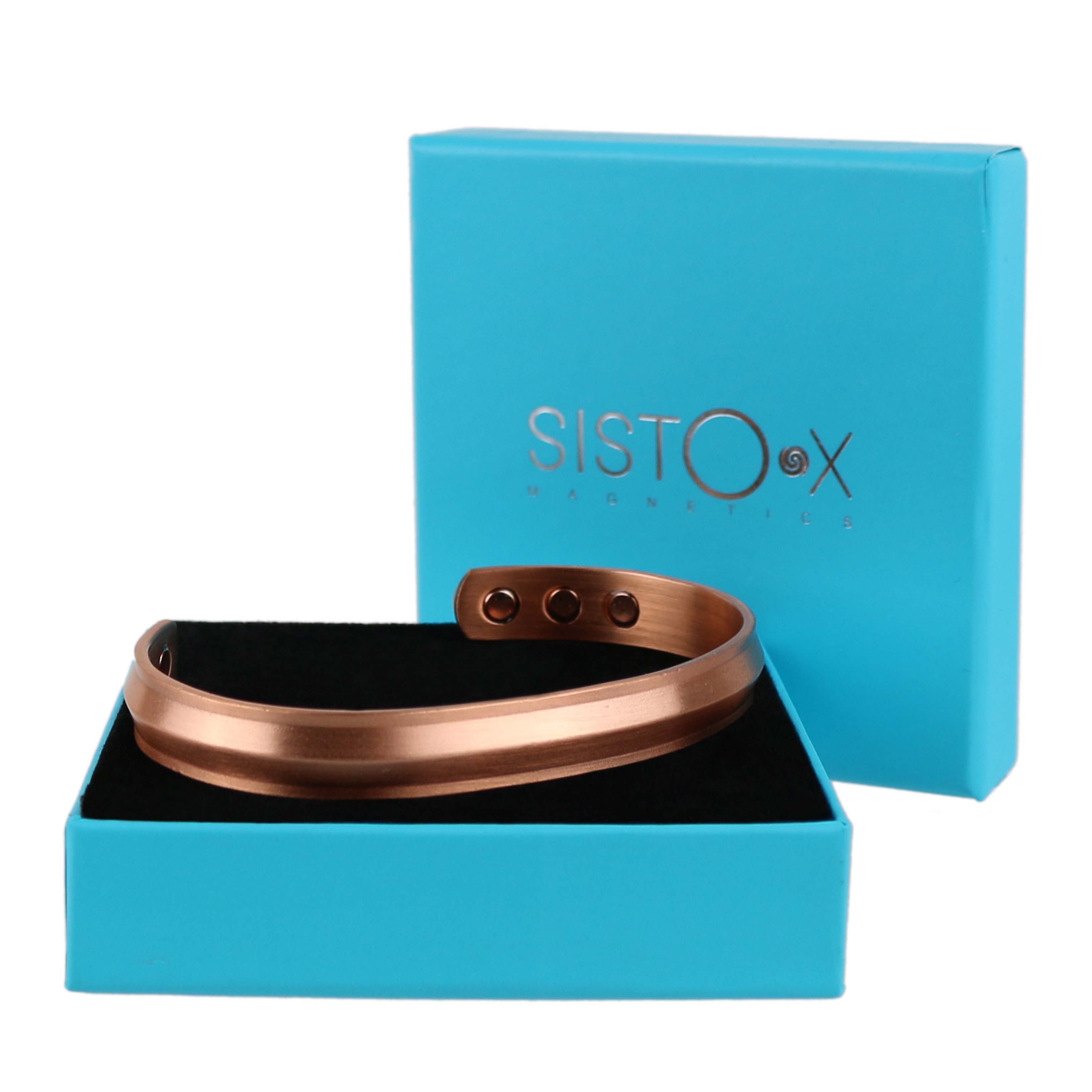Chunky Copper MAGNETIC Bracelet/Bangle Shiny Copper Bevel DESIGN 6 Magnets He... - Picture 17 of 21