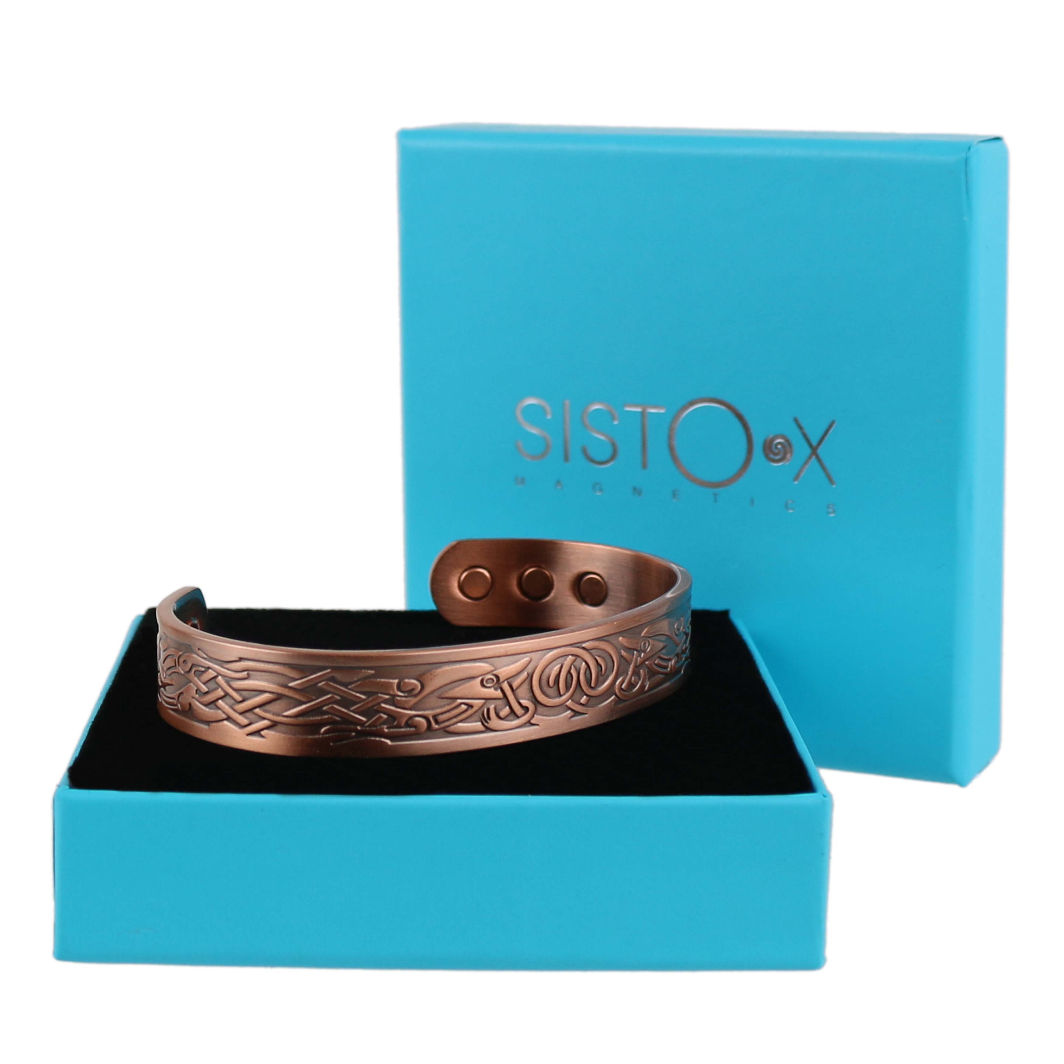 Chunky Copper Magnetic Bracelet/Bangle Viking Design 6 Magnets Health Rare Ea... - Picture 2 of 9