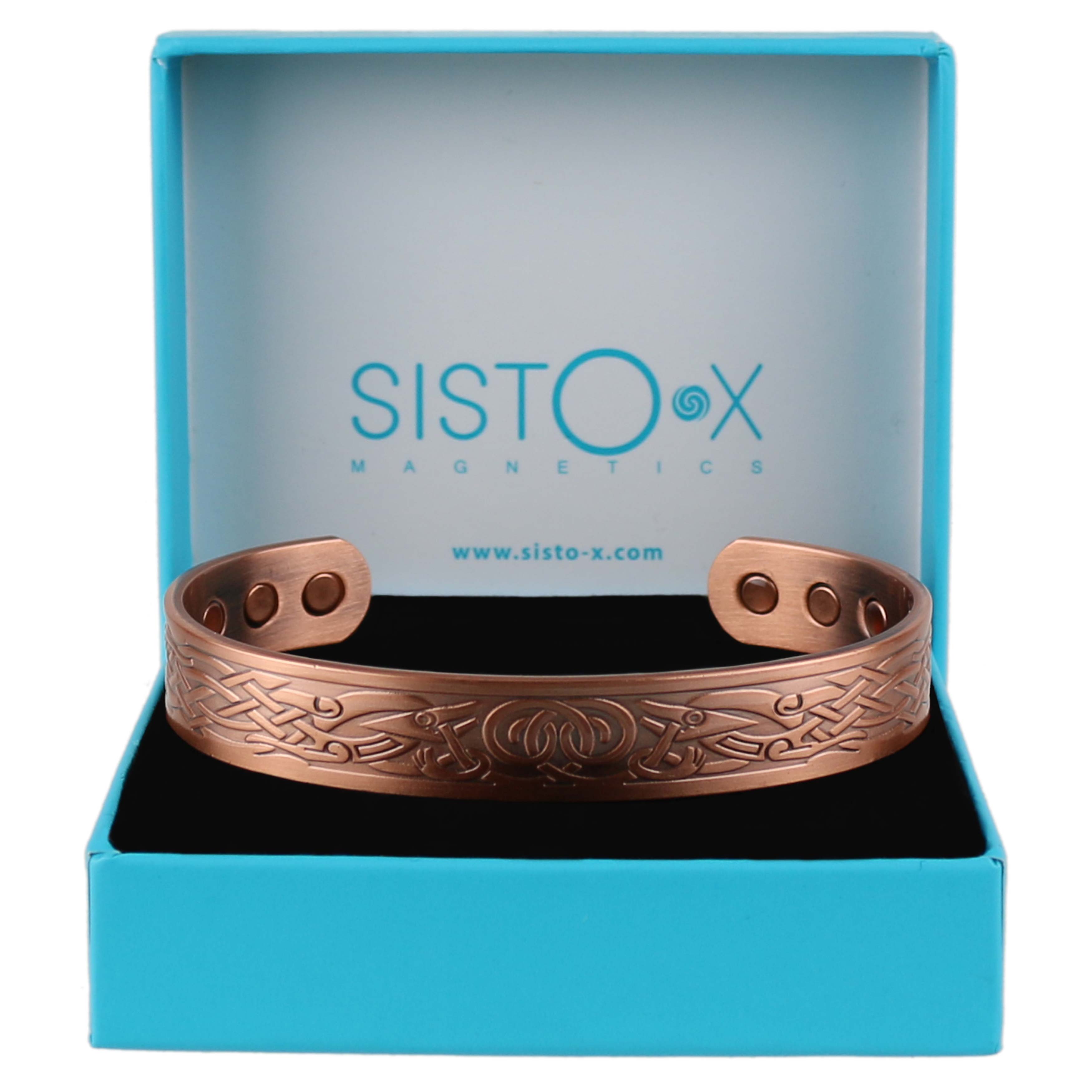 Chunky Copper Magnetic Bracelet/Bangle Viking Design 6 Magnets Health Rare Ea... - Picture 9 of 9