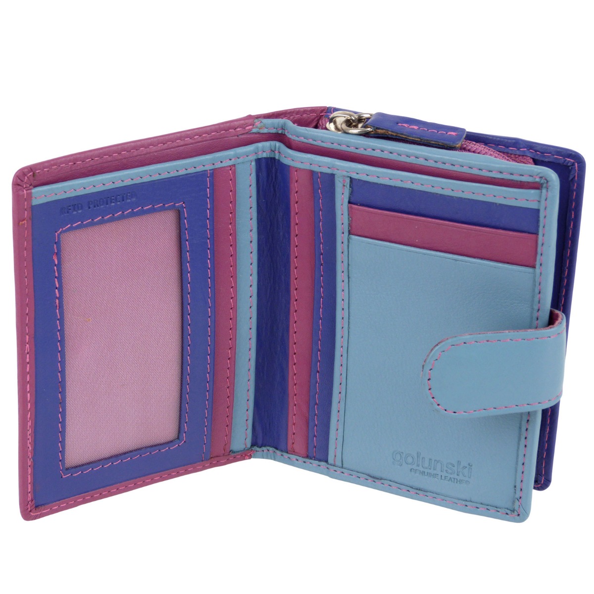 Golunski Leather Ladies Compact Purse/Wallet RFID Protected - Picture 36 of 57