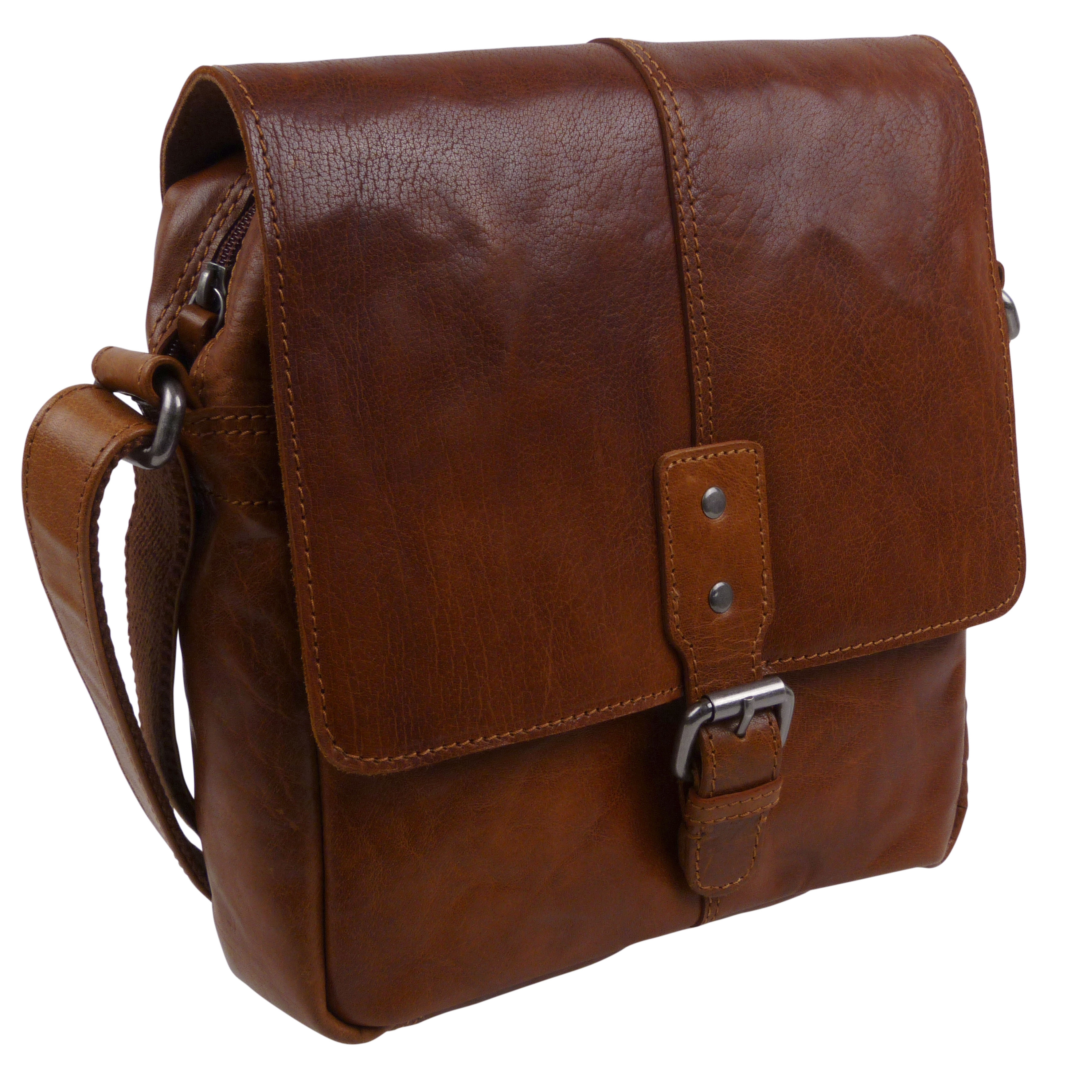 mens tan leather messenger bag