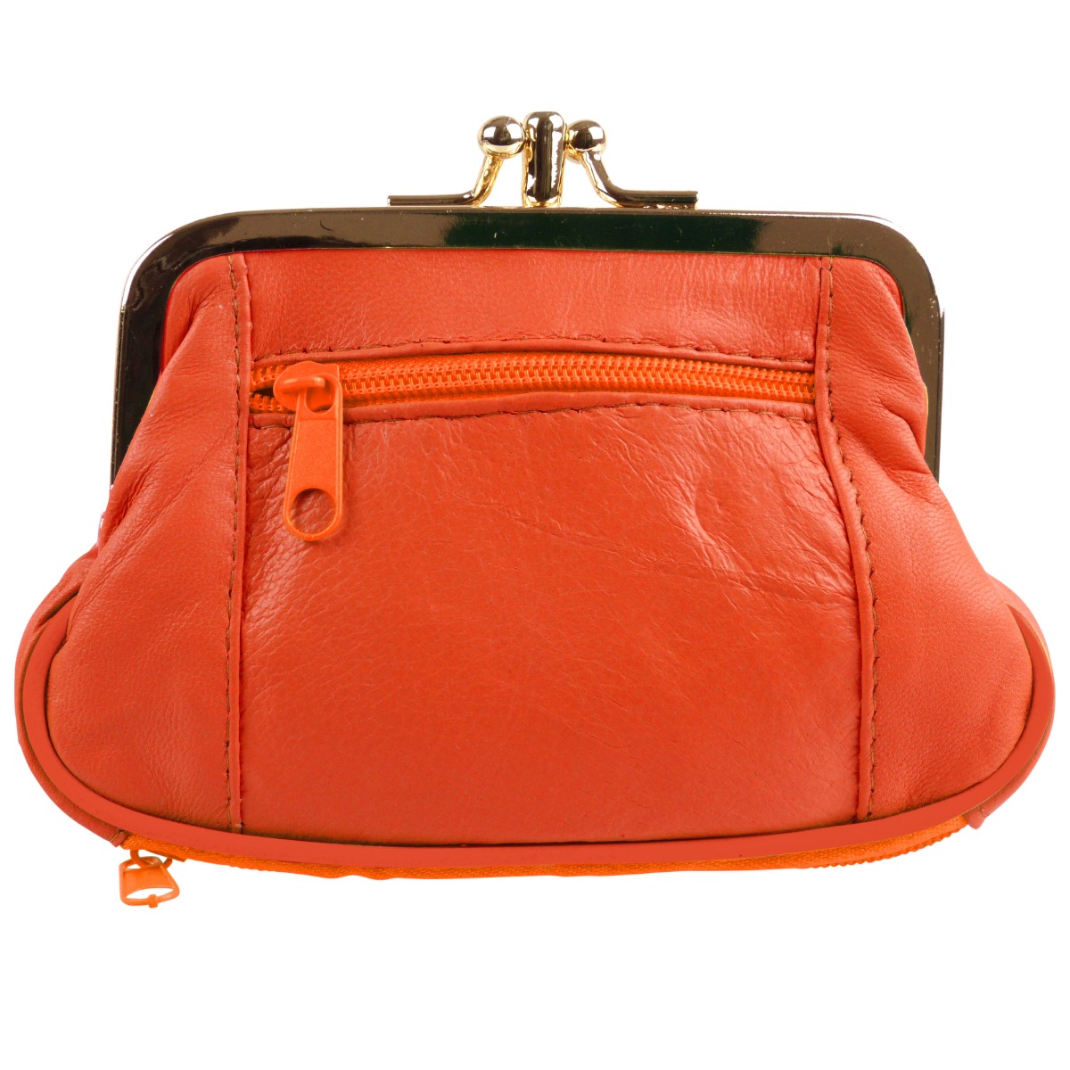 Ladies Soft Oakridge Leather Clasp Purse Coin Purse Change Handy Zipped - Picture 31 of 47