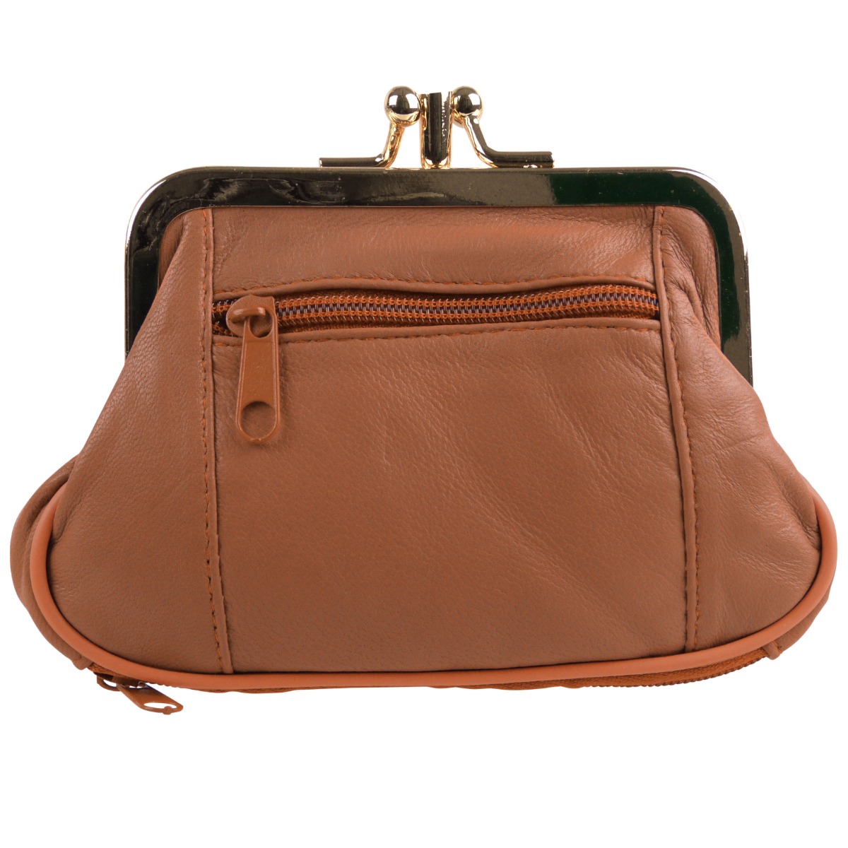 Ladies Soft Oakridge Leather Clasp Purse Coin Purse Change Handy Zipped - Picture 40 of 47