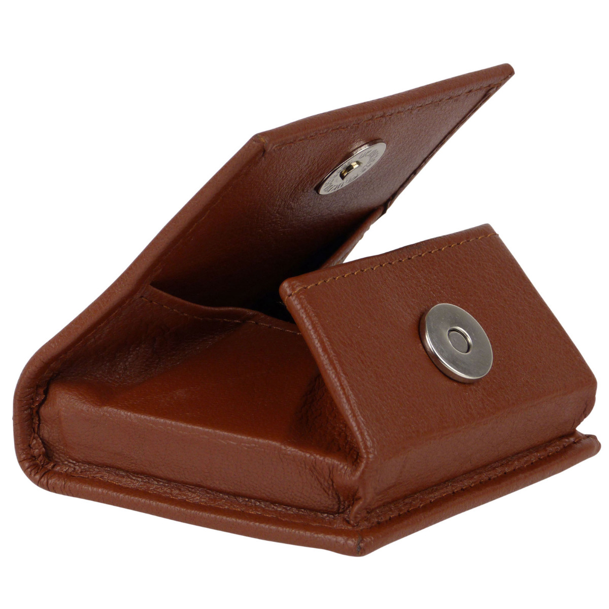 Borsa vassoio per monete Oakridge da uomo in pelle quadrata con tasca - Foto 25 di 26