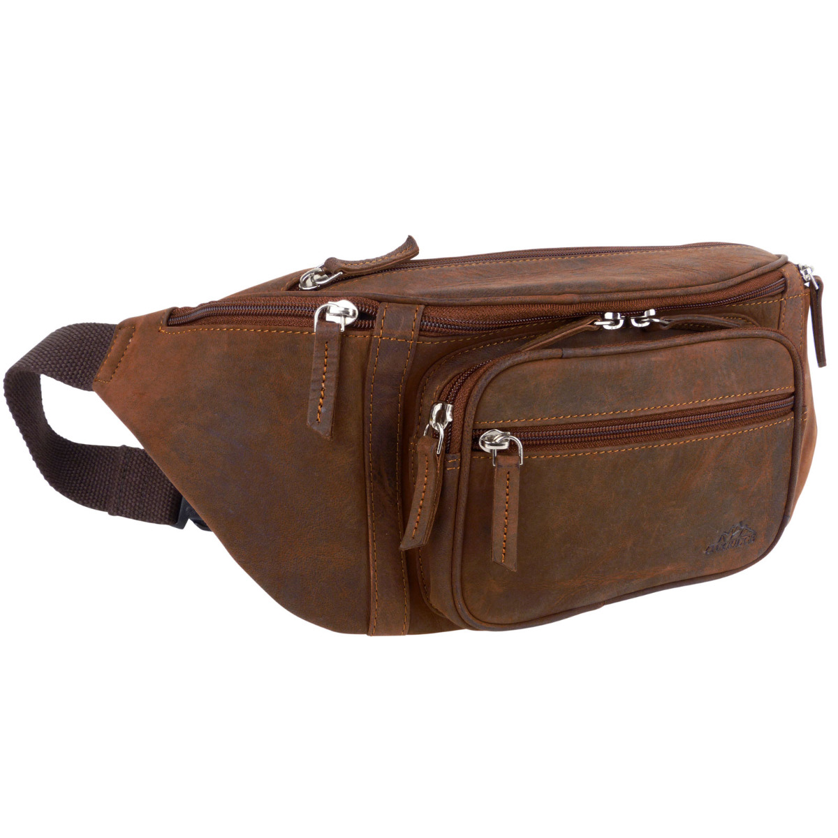 Oakridge Leather Mens Large 5 Pocket Bumbag/Fanny Pack - Picture 11 of 15