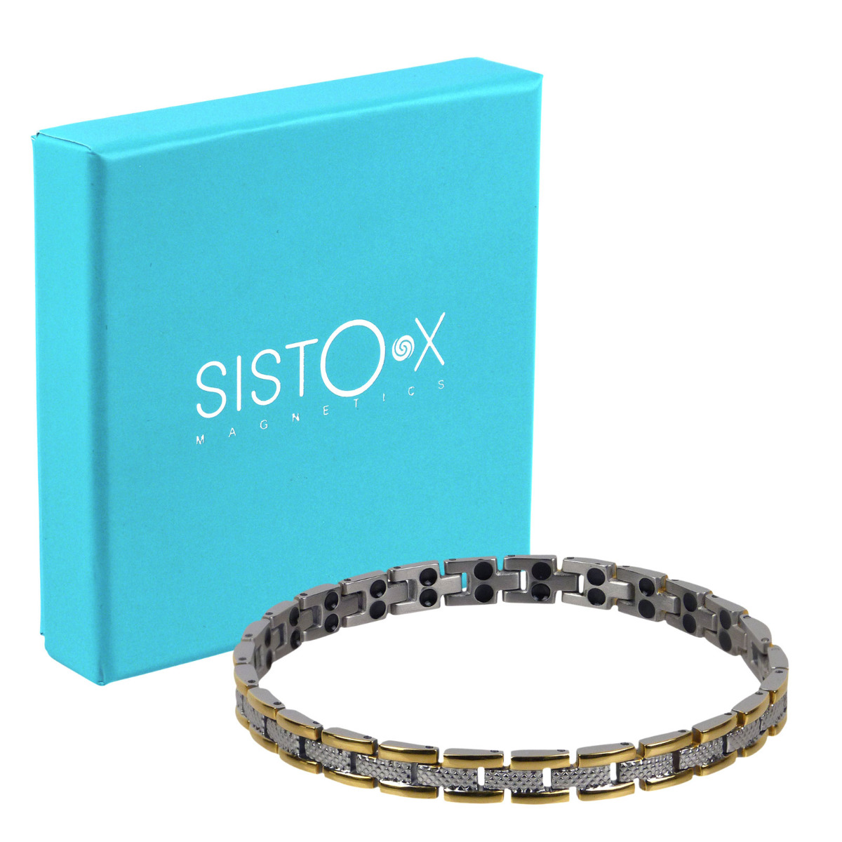 SISTO-X Unisex Titanium Aria Magnetic Bracelet - Picture 6 of 13