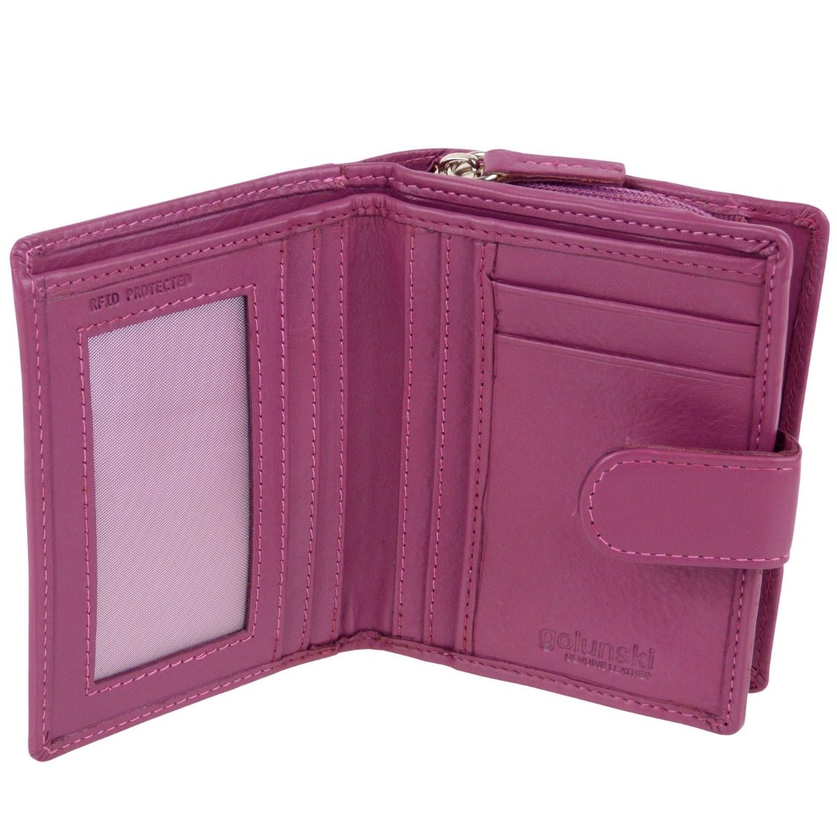 Golunski Leather Ladies Compact Purse/Wallet RFID Protected - Picture 18 of 57