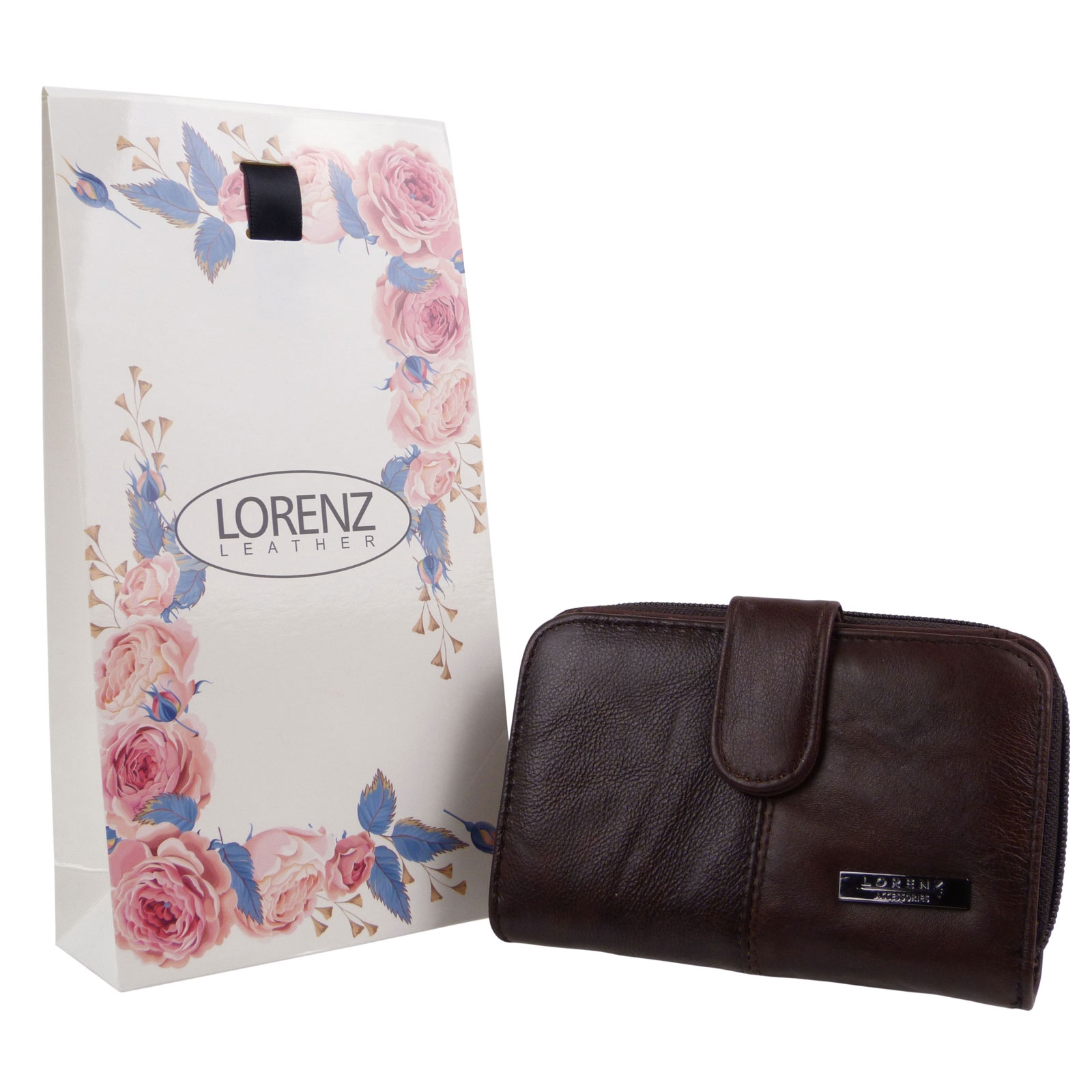 Cartera/billetera de cuero Lorenz con cremallera con bolsa de regalo gratuita - Imagen 15 de 40