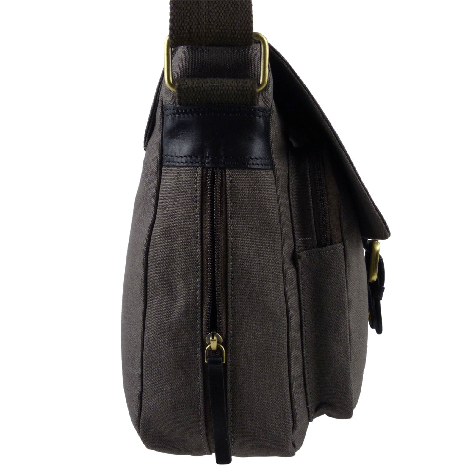 Taranis Leather & Canvas Messenger Bag - Picture 8 of 18