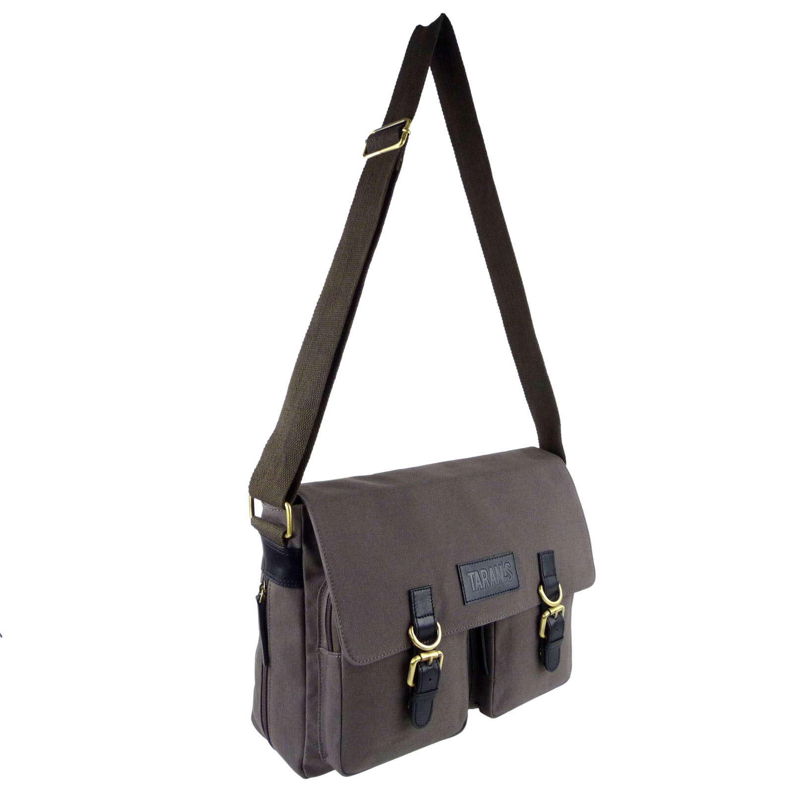 Taranis Leather & Canvas Messenger Bag - Picture 11 of 18