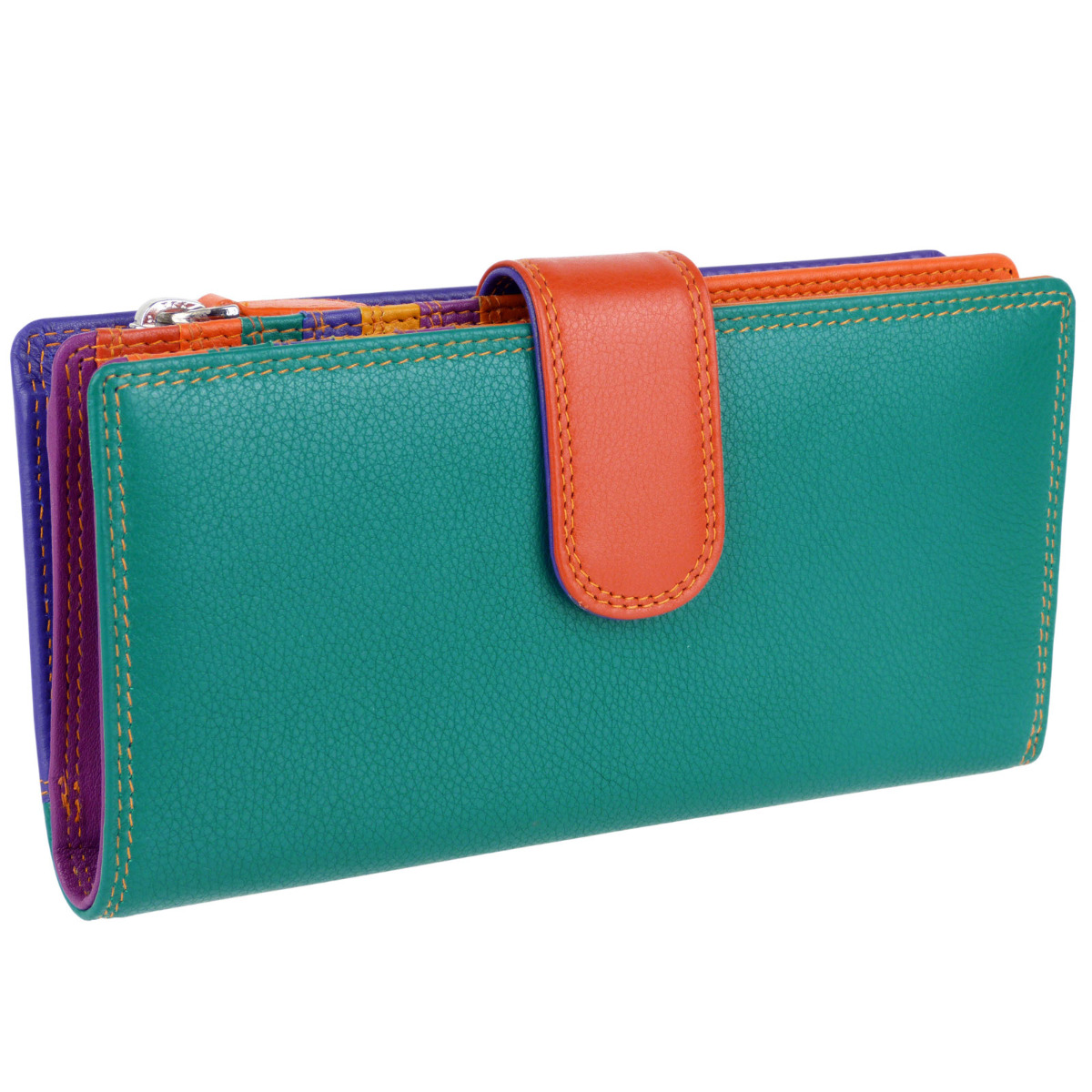 Ladies Leather Tabbed Purse/Wallet by Golunski; Graffiti Gift Box Bright Colours - Picture 98 of 103