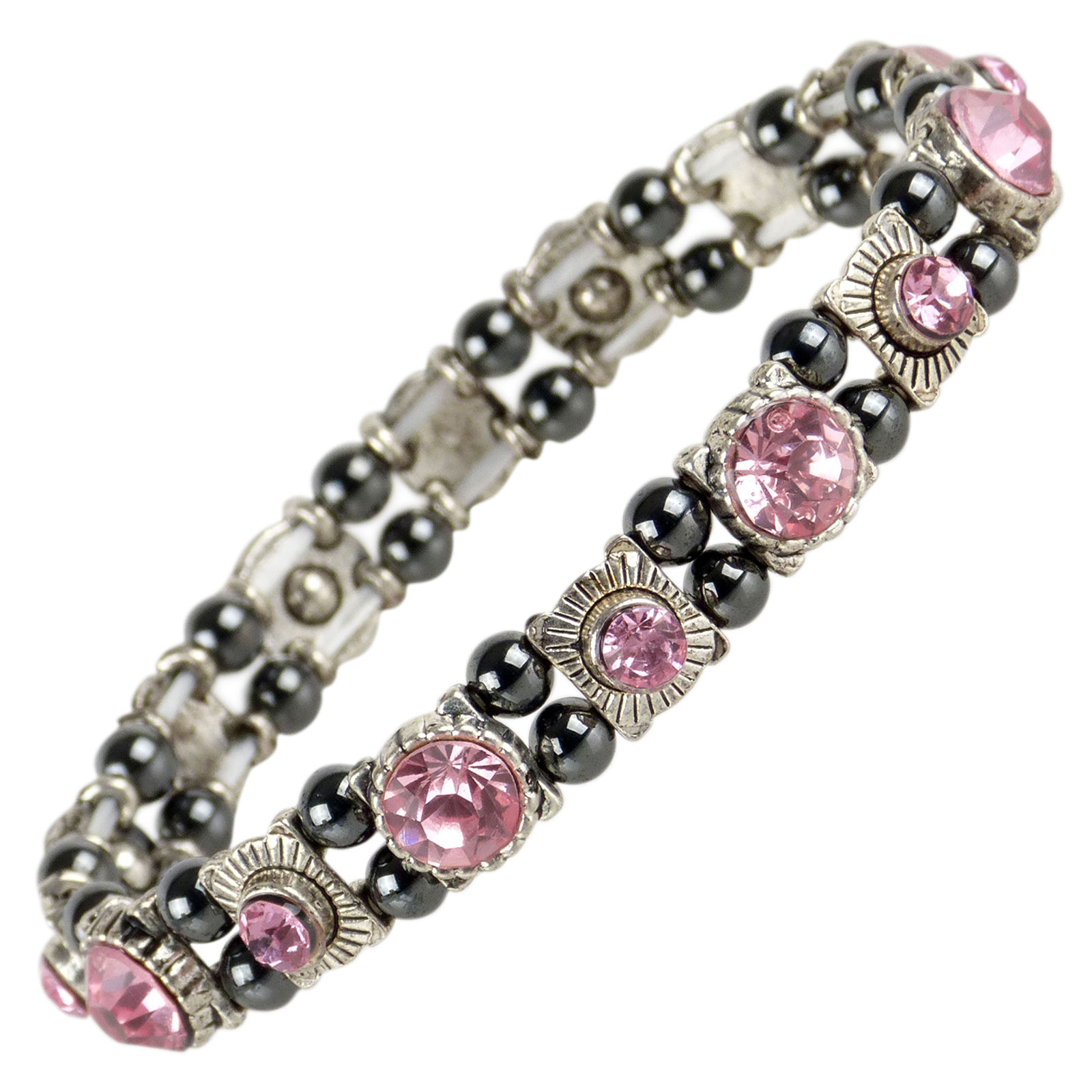 Ladies Magnetic Hematite Crystals Bracelet Pretty Colours Free Gift Box - Picture 20 of 29