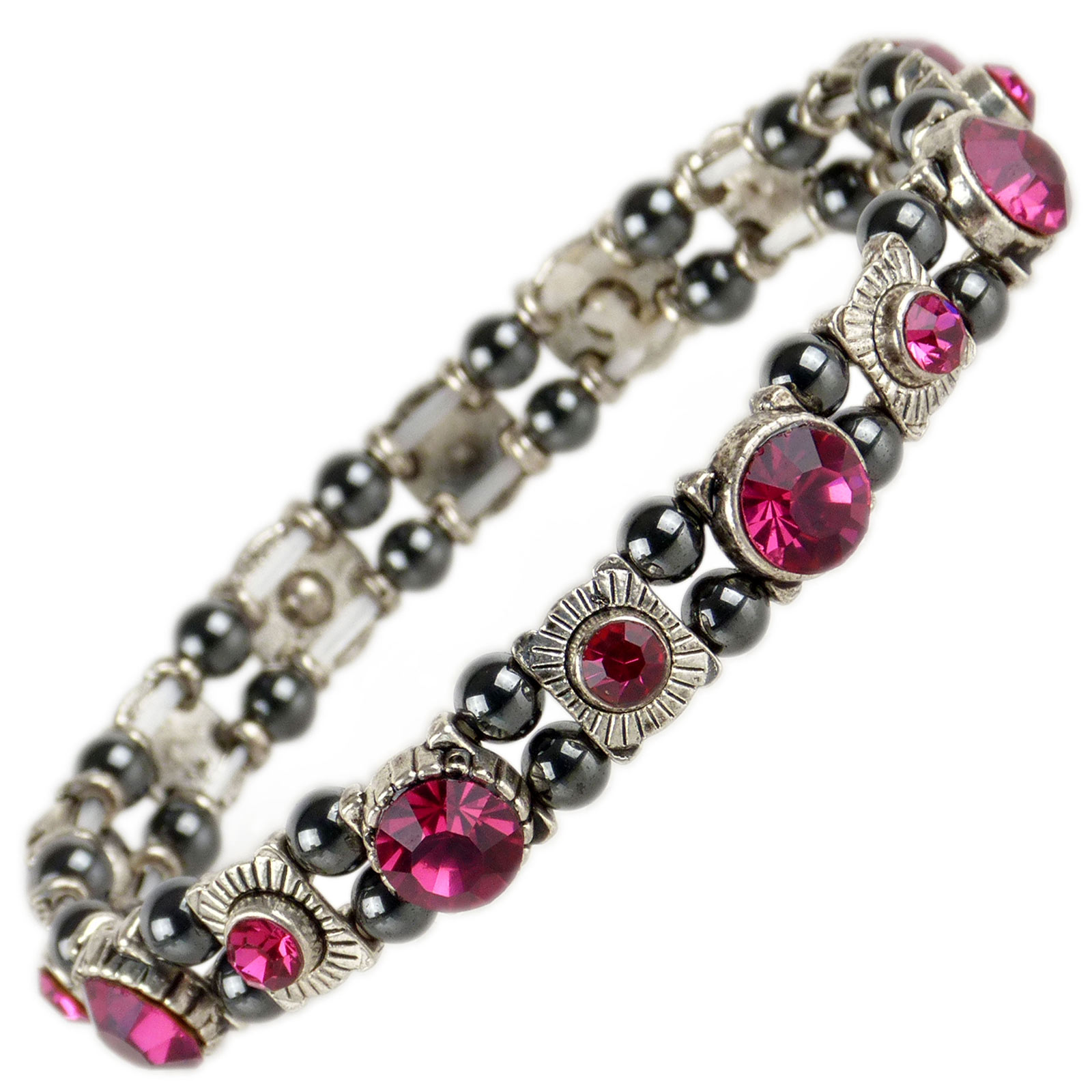 Ladies Magnetic Hematite Crystals Bracelet Pretty Colours Free Gift Box - Picture 18 of 29