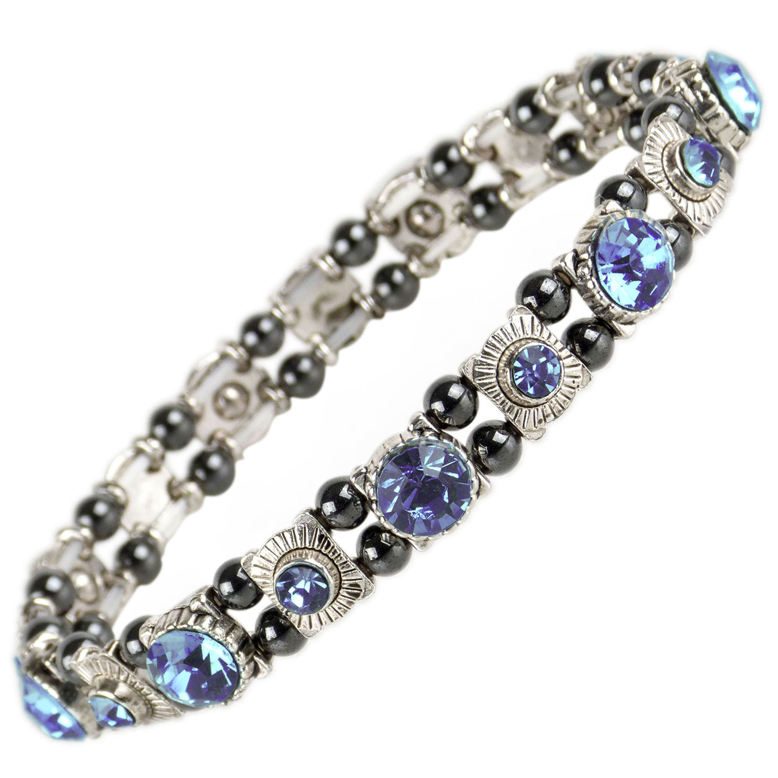 Ladies Magnetic Hematite Crystals Bracelet Pretty Colours Free Gift Box - Picture 26 of 29