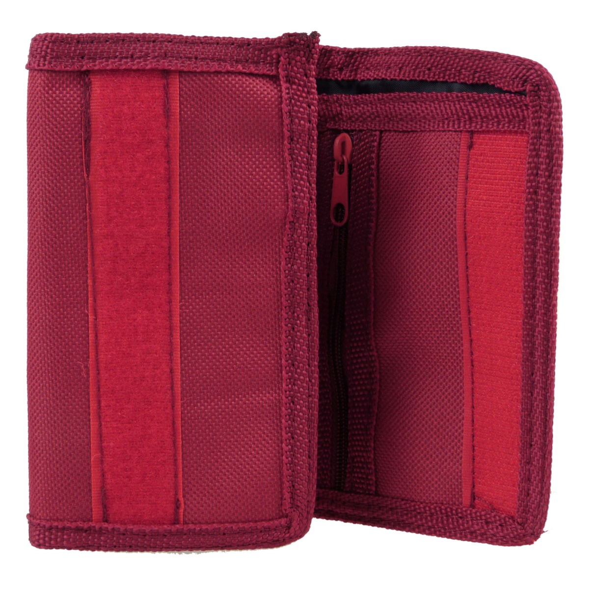 Mens Boys Girls Plain Canvas Tri-Fold Wallet Black Red Navy Handy - Picture 14 of 21