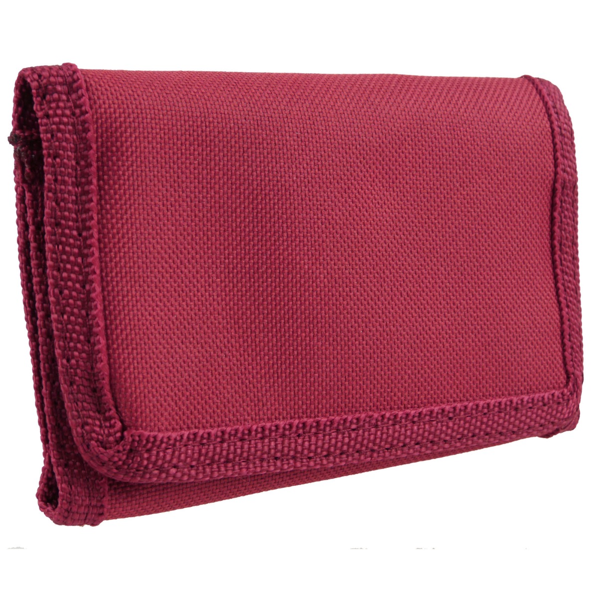 Mens Boys Girls Plain Canvas Tri-Fold Wallet Black Red Navy Handy - Picture 12 of 21