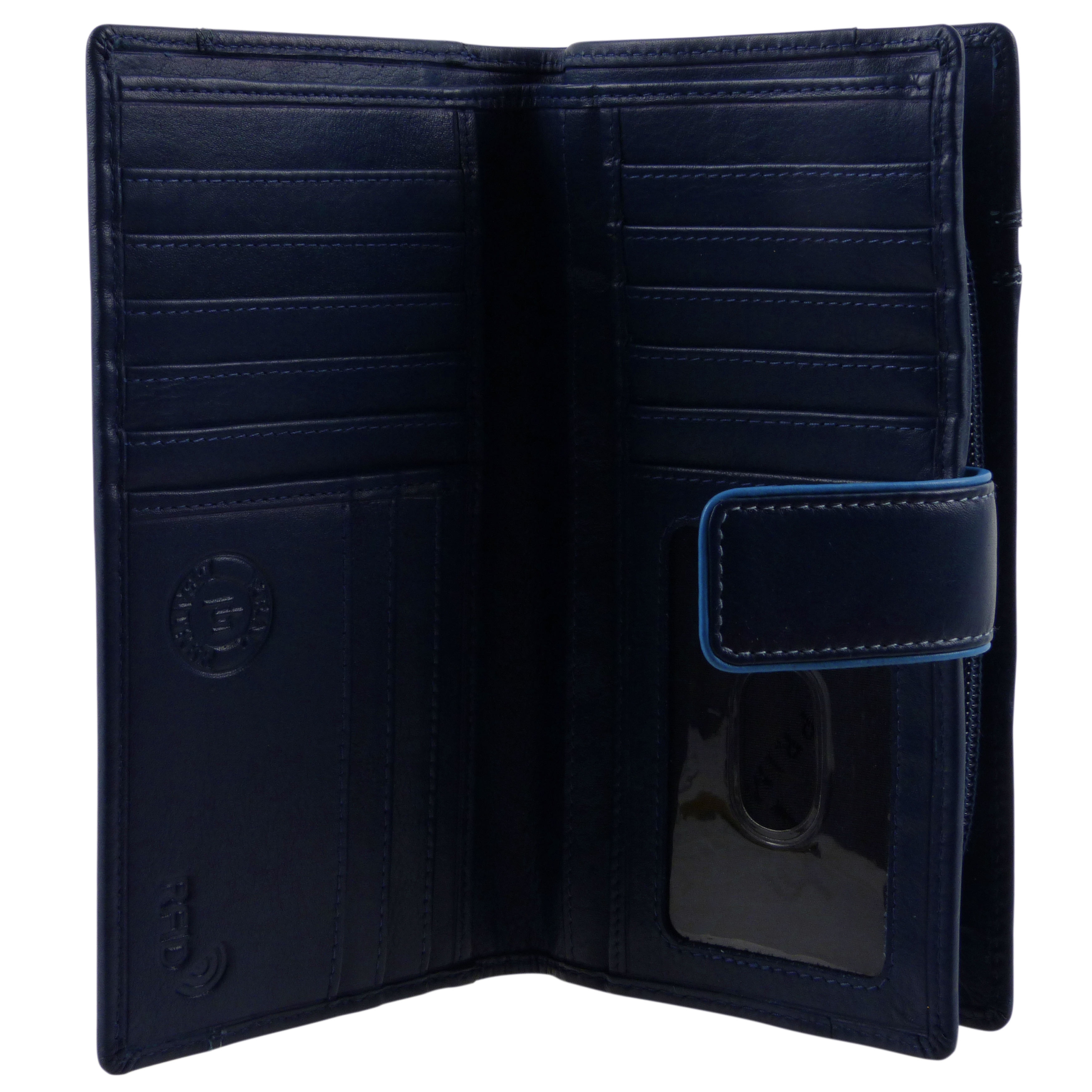 Ladies Purse Womens Large Prime Hide Leather RFID Money Holder