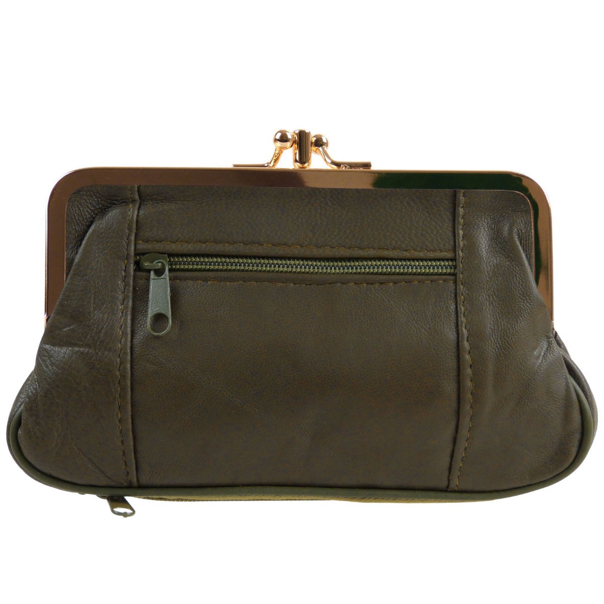 Borsa per monete donna in pelle Oakridge doppio fischio con spazio per carta di credito - Foto 25 di 34