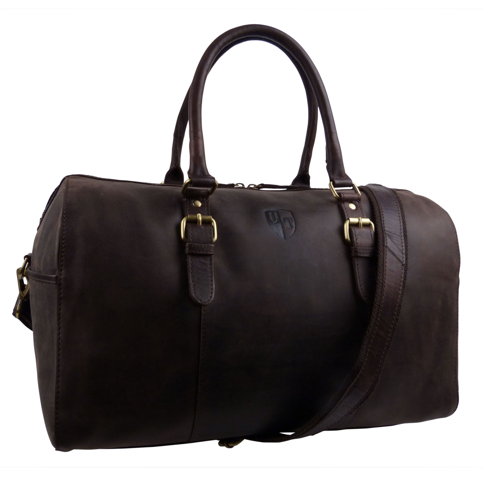 Hansson Leather Mens Large Classic Holdall Travel Overnight Bag - Picture 13 of 19