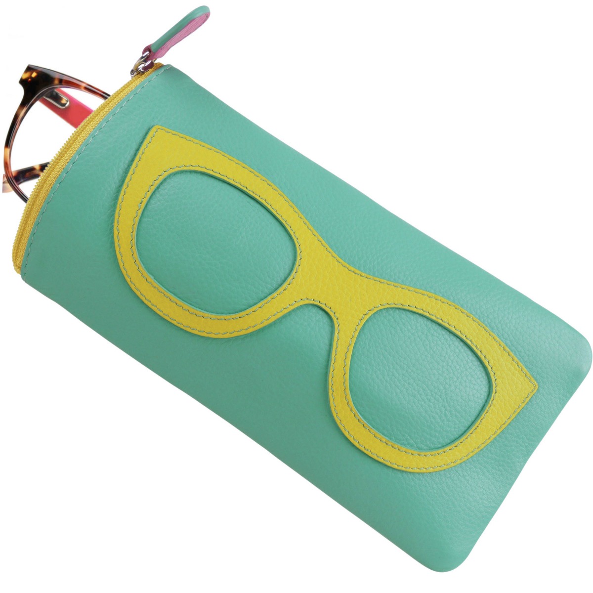 Ladies Leather Colourful Glasses Case by Ili New York Spectacles Sun Summer - Picture 121 of 141