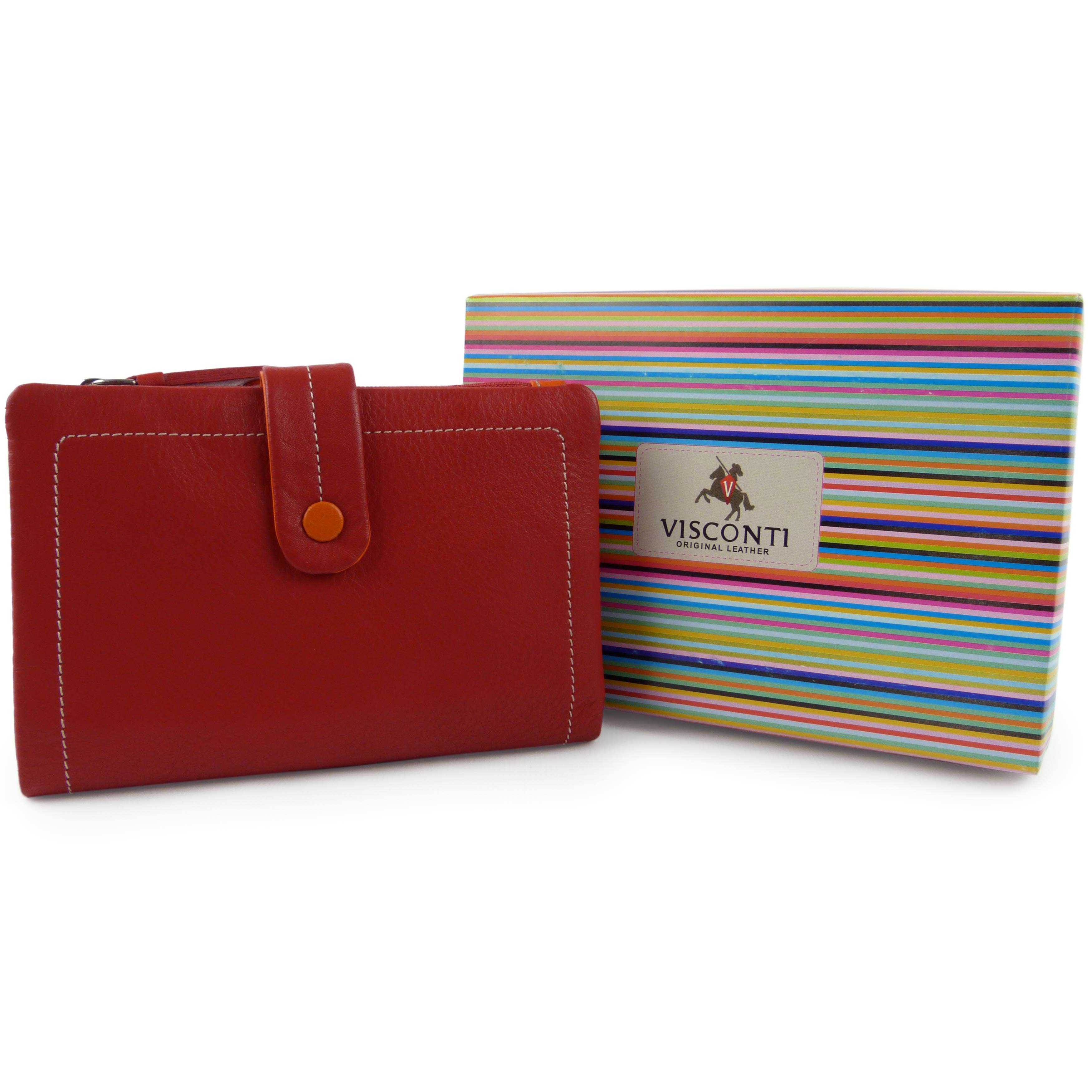 Ladies Leather Soft Tabbed Bi-Fold Purse/Wallet by Visconti; Mimi Gift Boxed - Picture 8 of 10